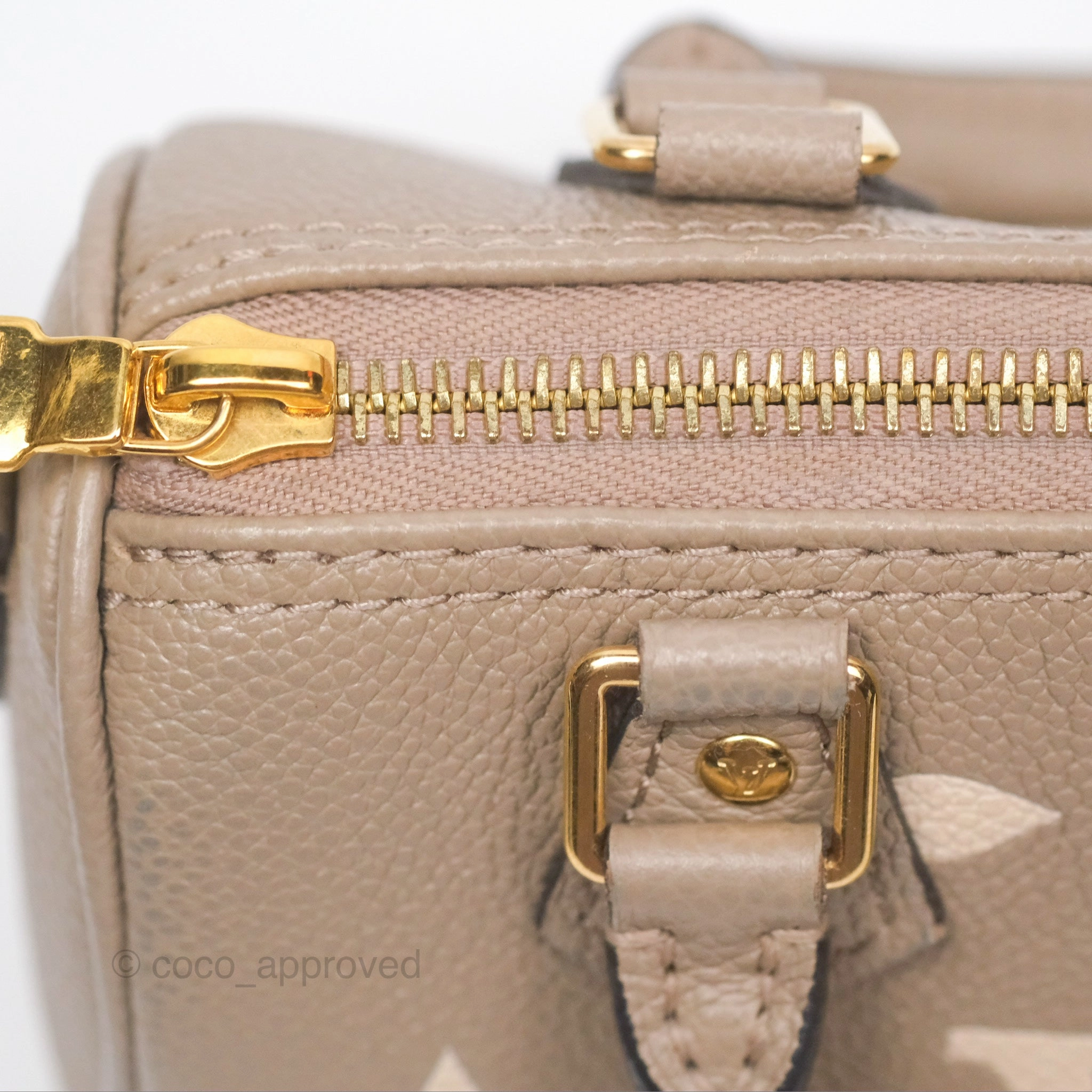 Louis Vuitton Nano Speedy Monogram Empreinte Dove/Cream