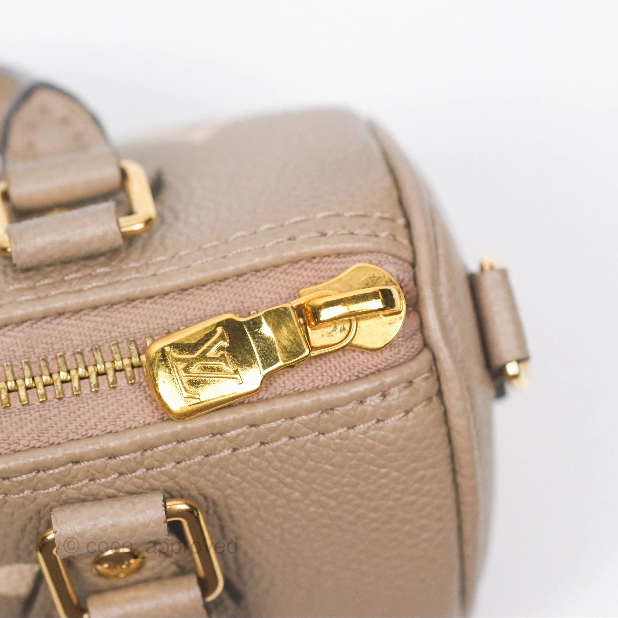 Louis Vuitton Nano Speedy Monogram Empreinte Dove/Cream