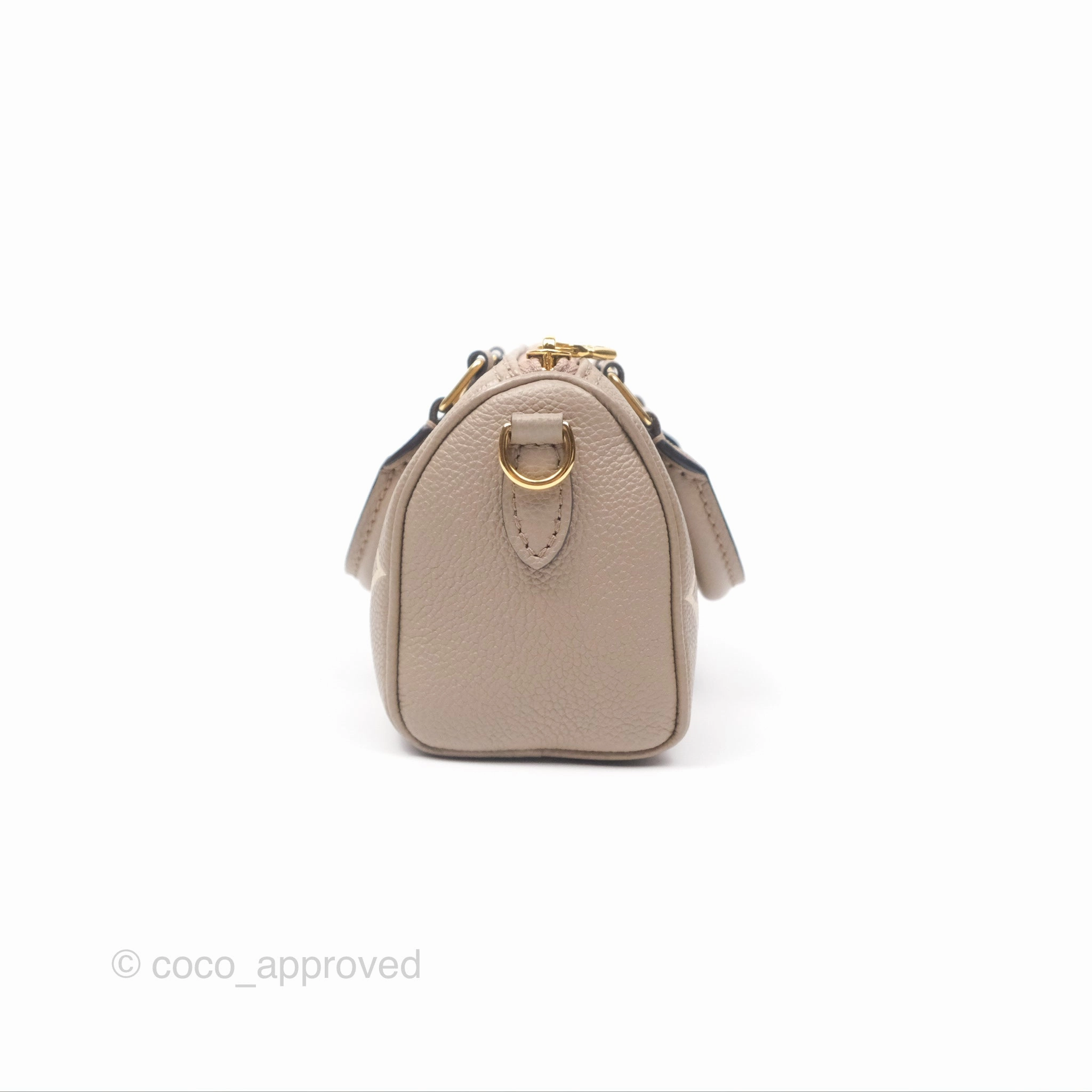 Louis Vuitton Nano Speedy Monogram Empreinte Dove/Cream