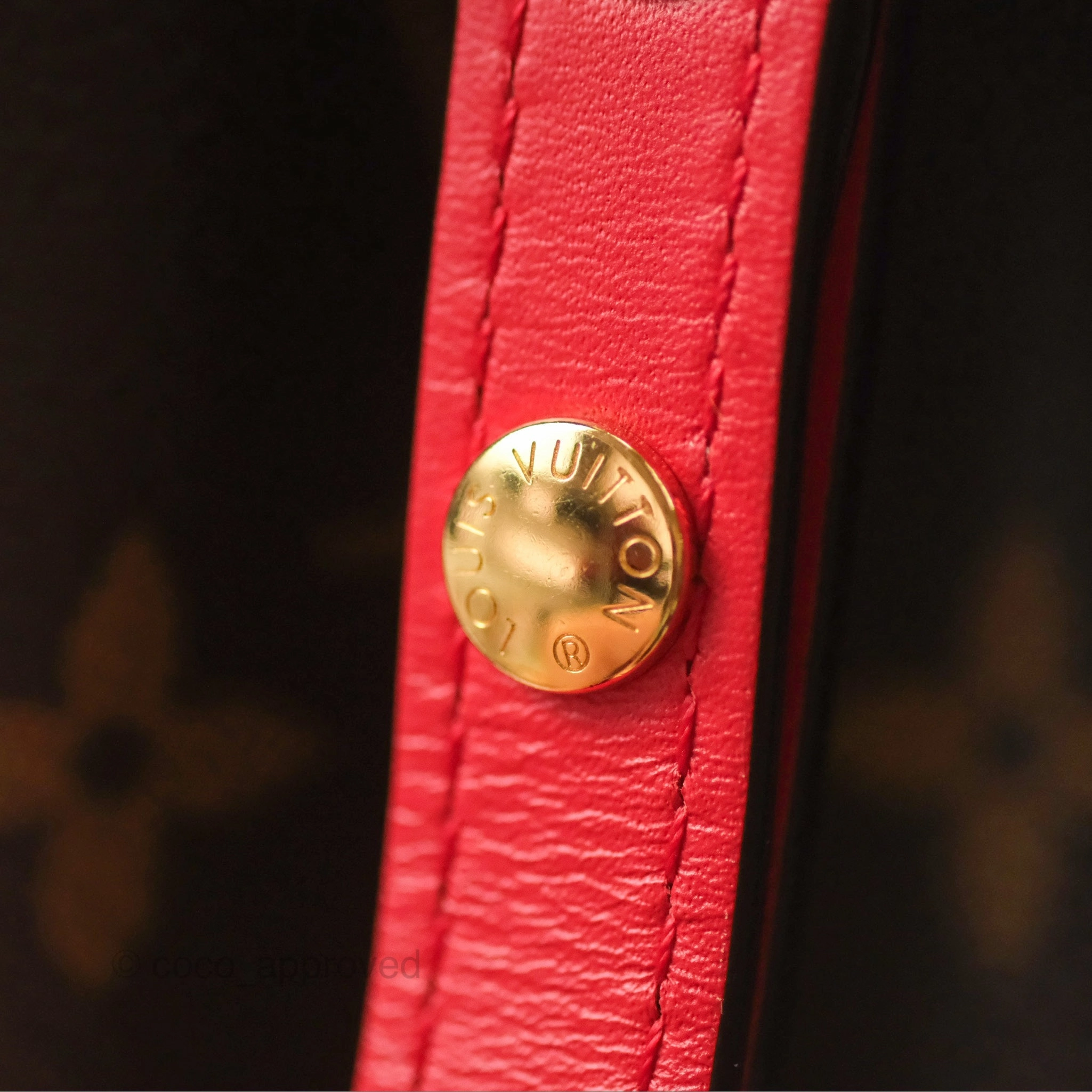 Louis Vuitton Neonoe Bucket Bag MM Monogram Canvas Red