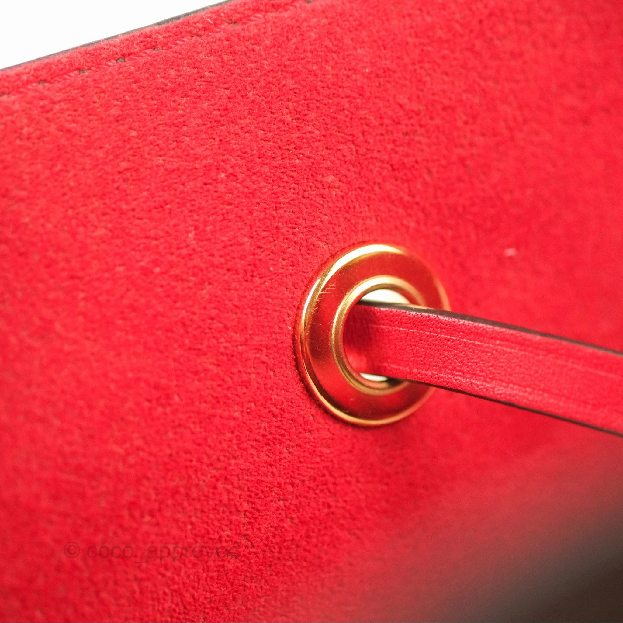 Louis Vuitton Neonoe Bucket Bag MM Monogram Canvas Red