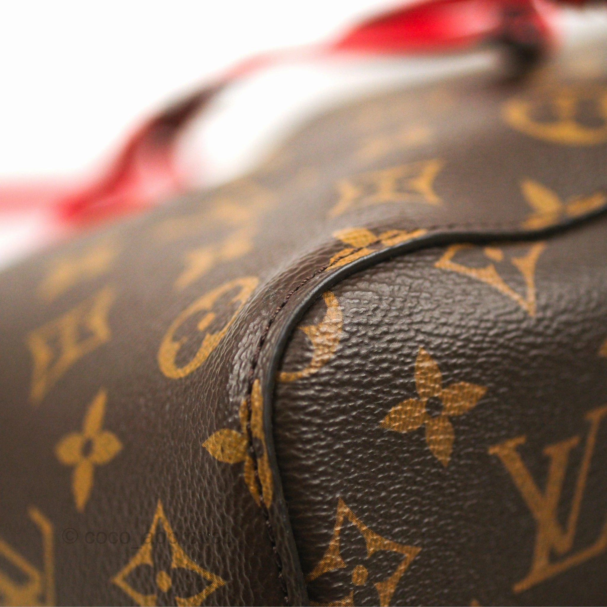 Louis Vuitton Neonoe Bucket Bag MM Monogram Canvas Red