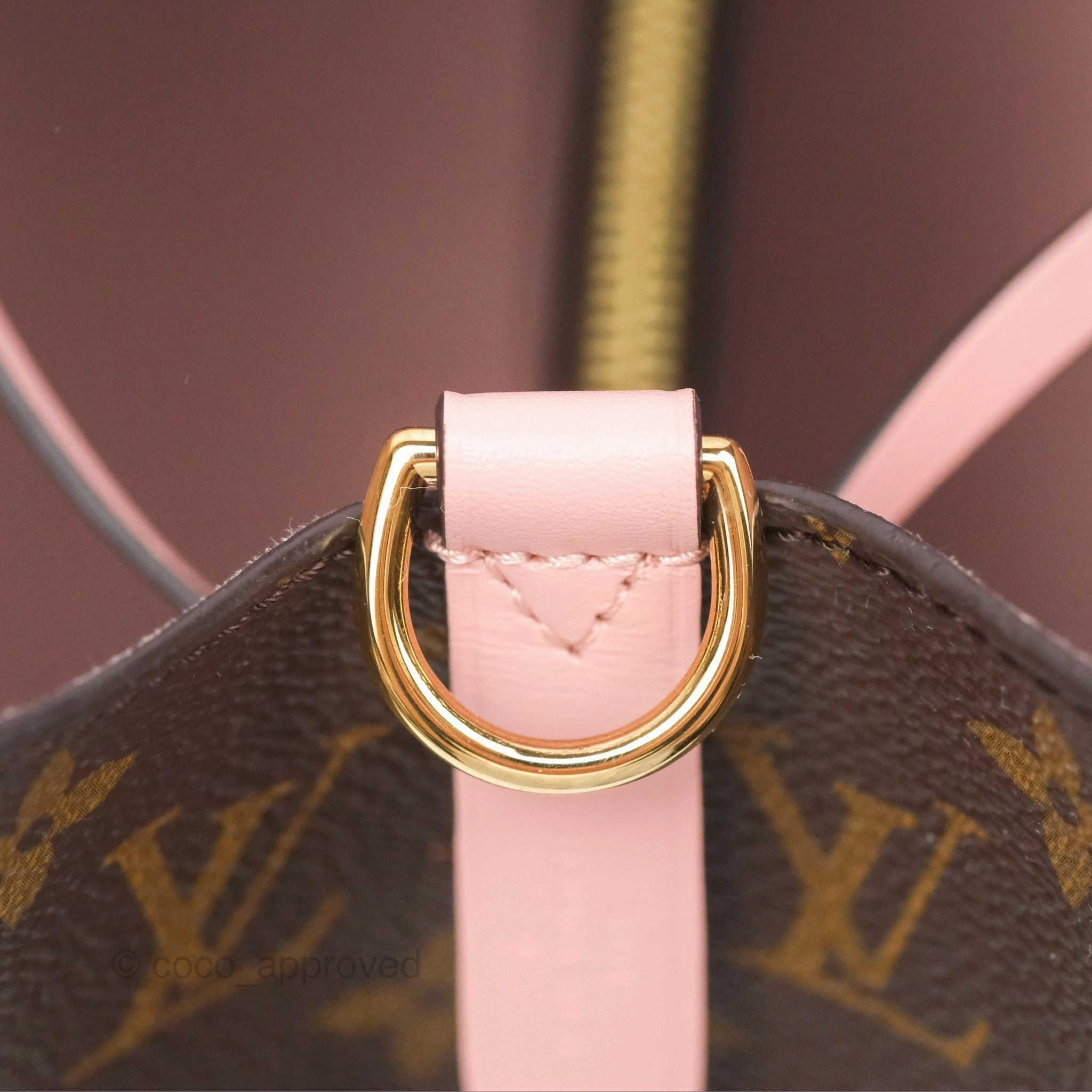 Louis Vuitton Neonoe Bucket Bag MM Monogram Canvas Rose Poudre