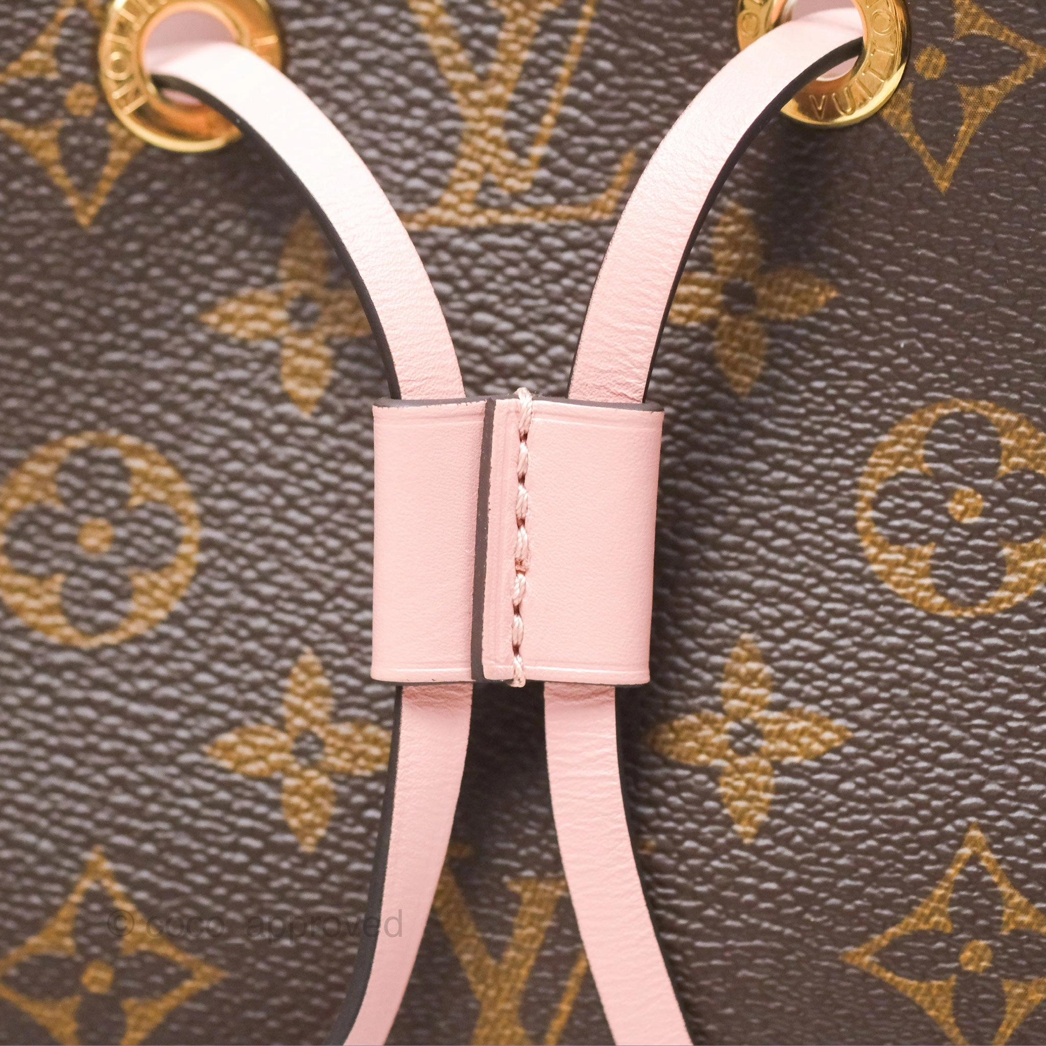 Louis Vuitton Neonoe Bucket Bag MM Monogram Canvas Rose Poudre