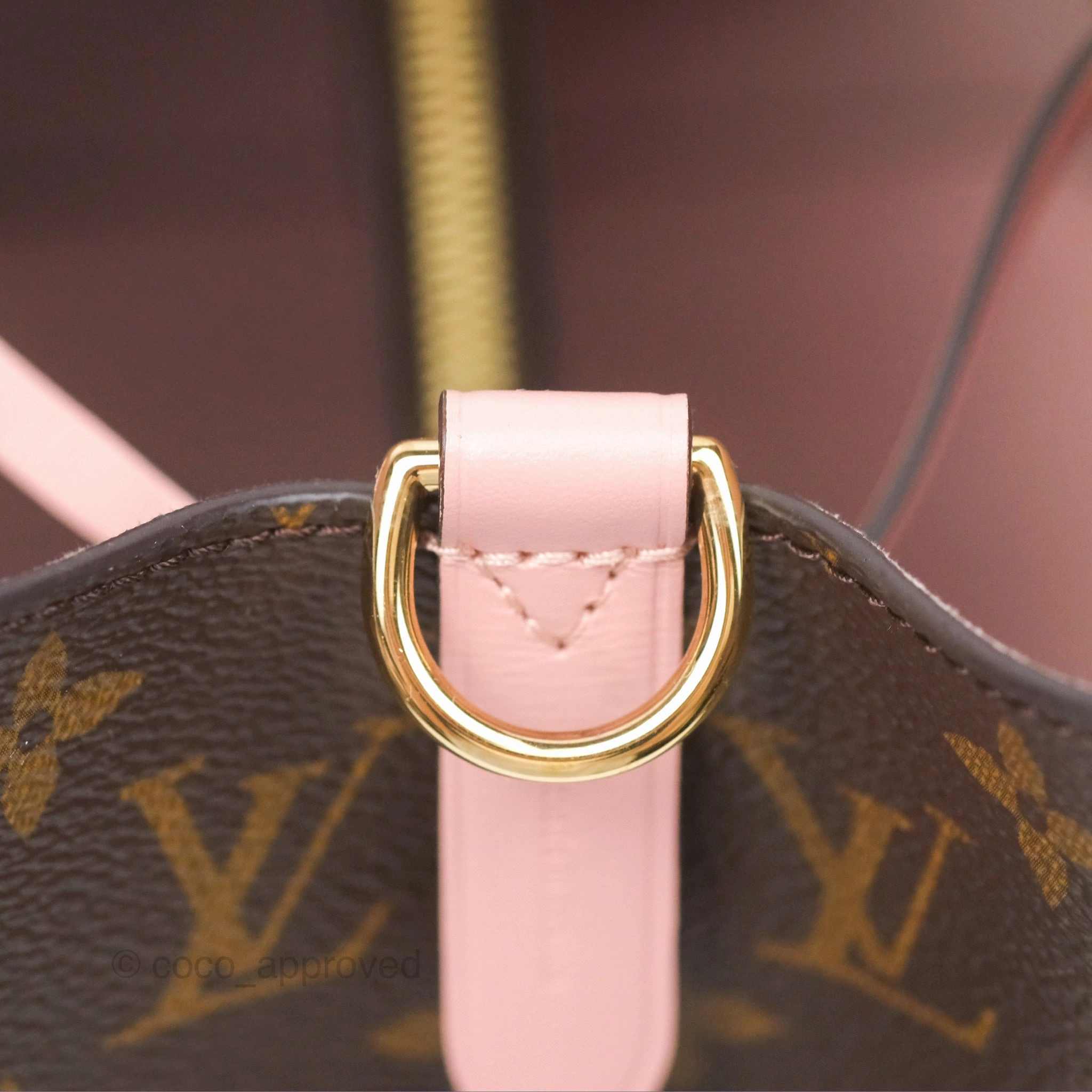 Louis Vuitton Neonoe Bucket Bag MM Monogram Canvas Rose Poudre
