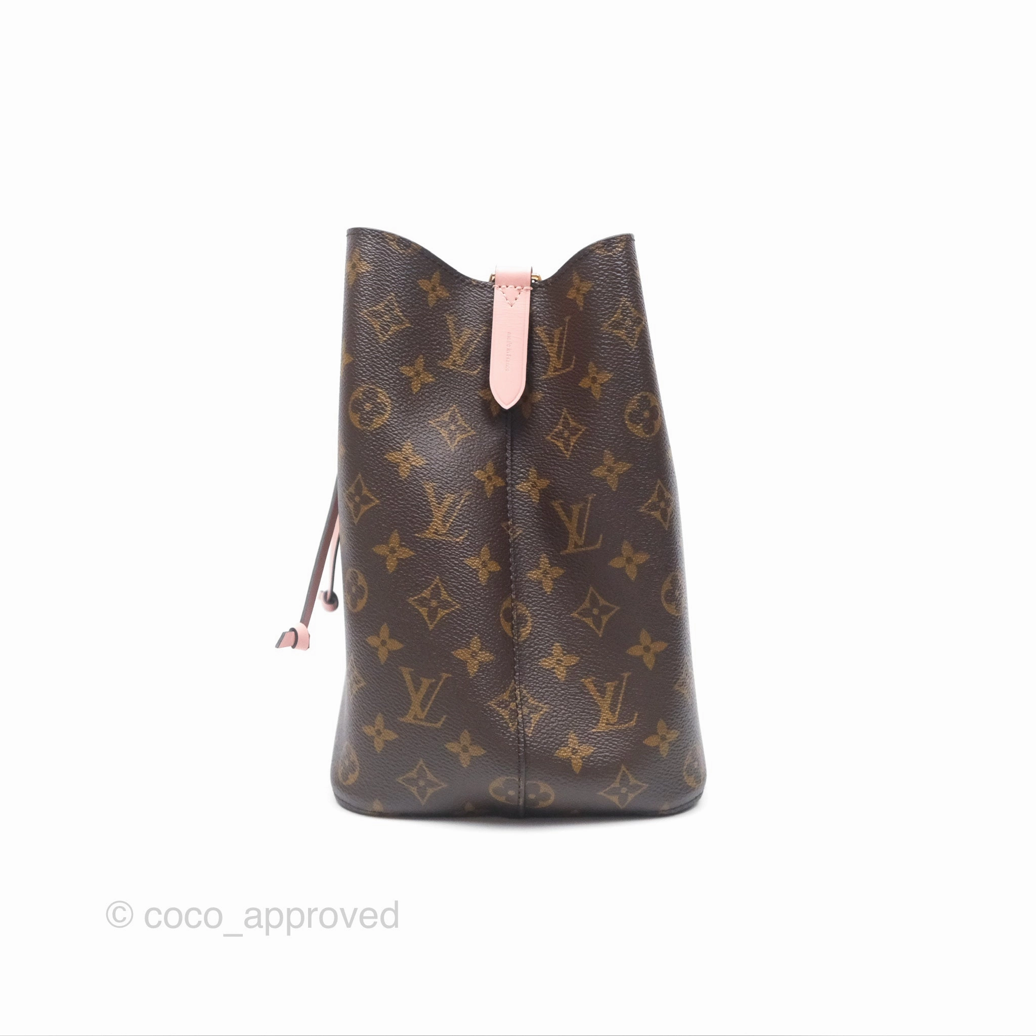 Louis Vuitton Neonoe Bucket Bag MM Monogram Canvas Rose Poudre