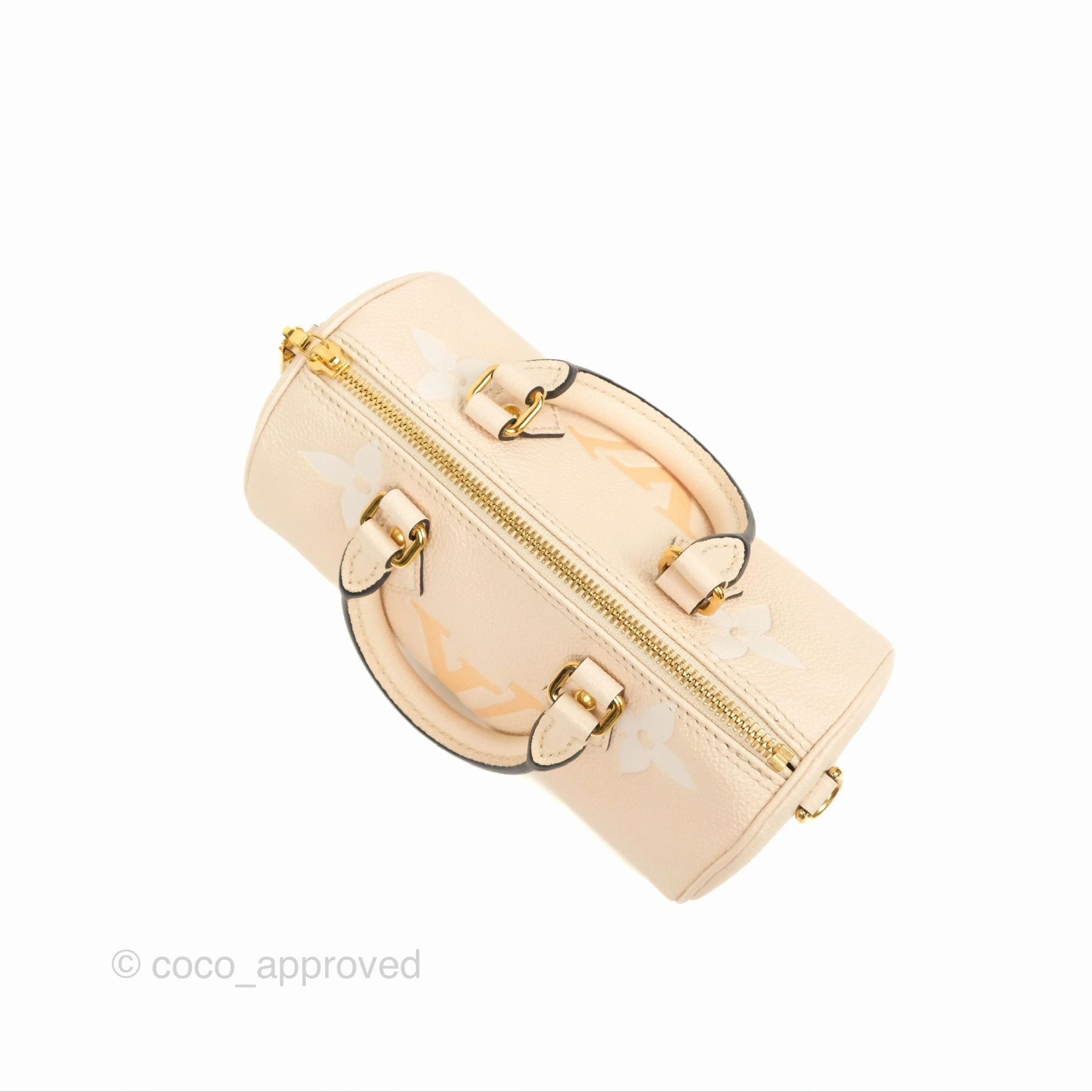 Louis Vuitton Papillon BB Giant By The Pool Empreinte Monogram Cream Saffron