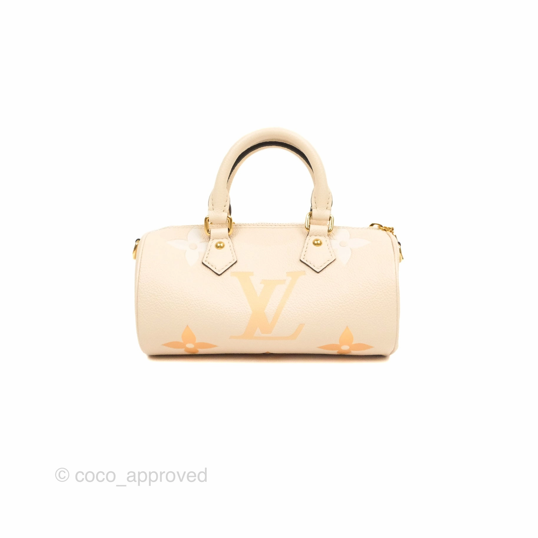Louis Vuitton Papillon BB Giant By The Pool Empreinte Monogram Cream Saffron