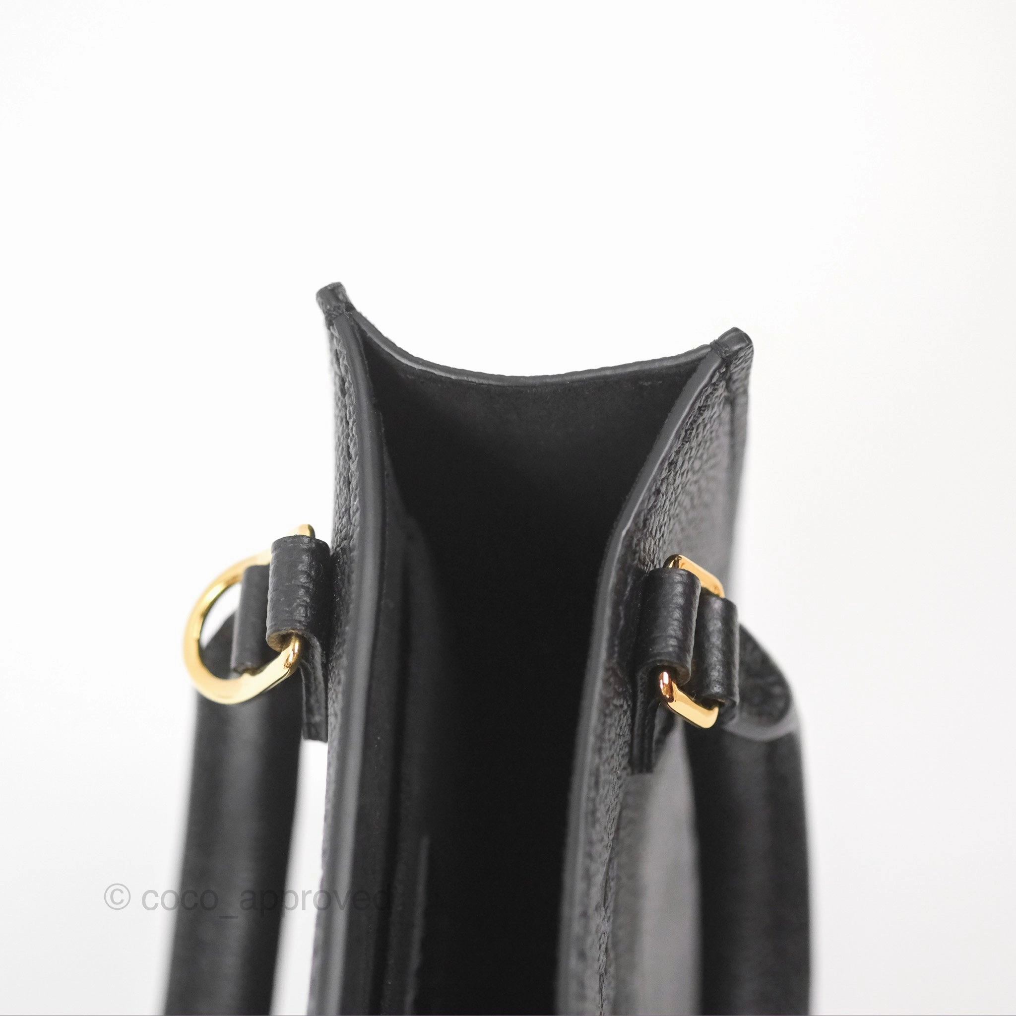 Louis Vuitton Petit Sac Plat Bag Empreinte Giant Monogram Black