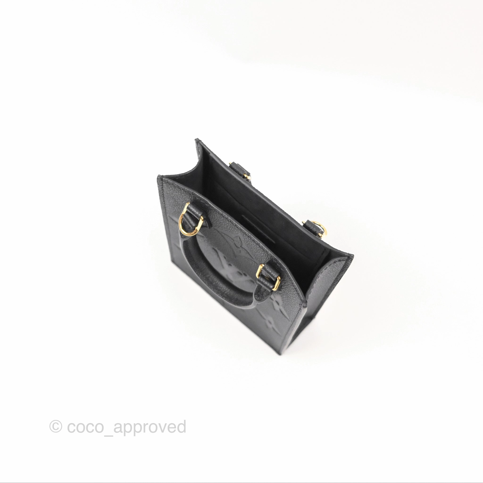 Louis Vuitton Petit Sac Plat Bag Empreinte Giant Monogram Black