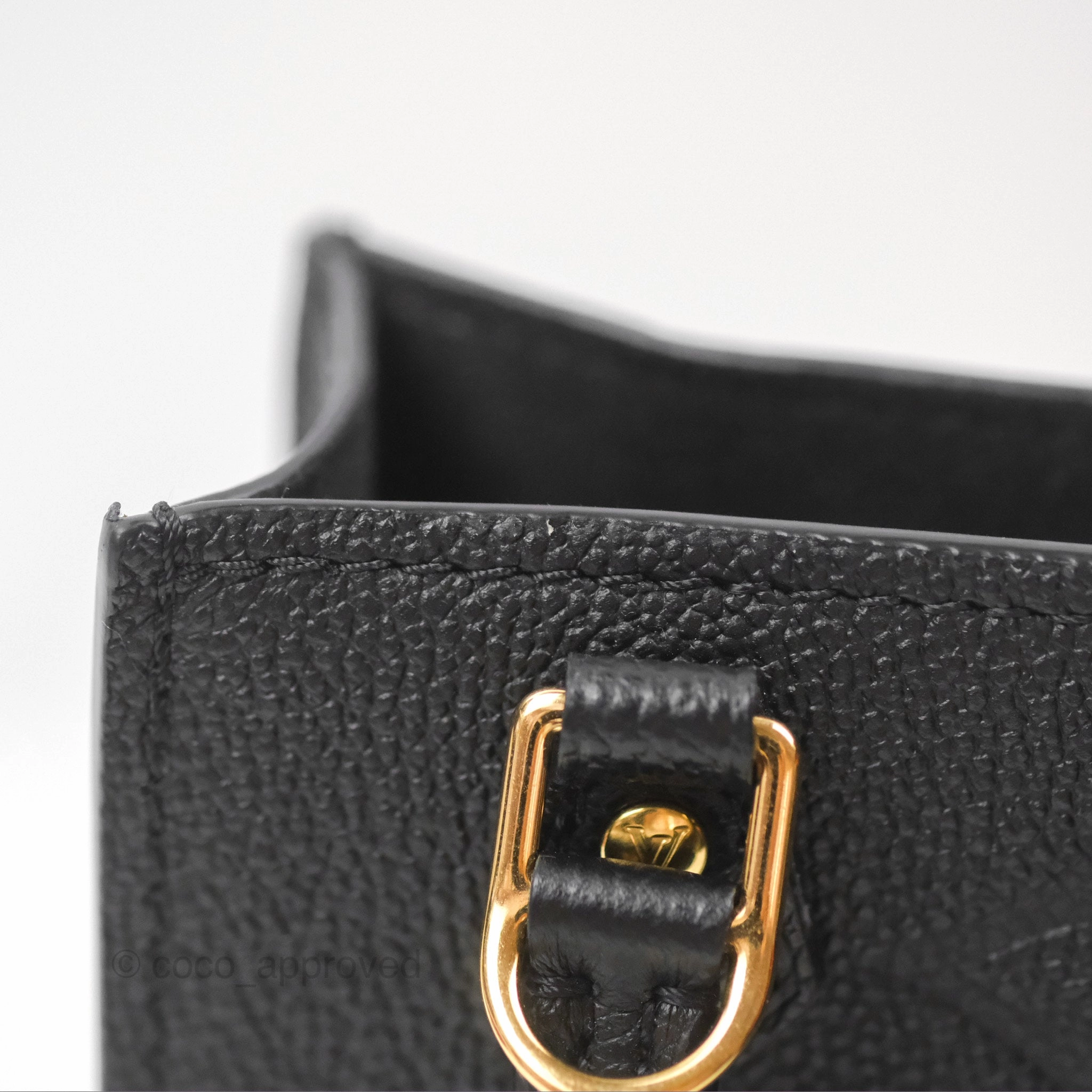 Louis Vuitton Petit Sac Plat Bag Empreinte Giant Monogram Black