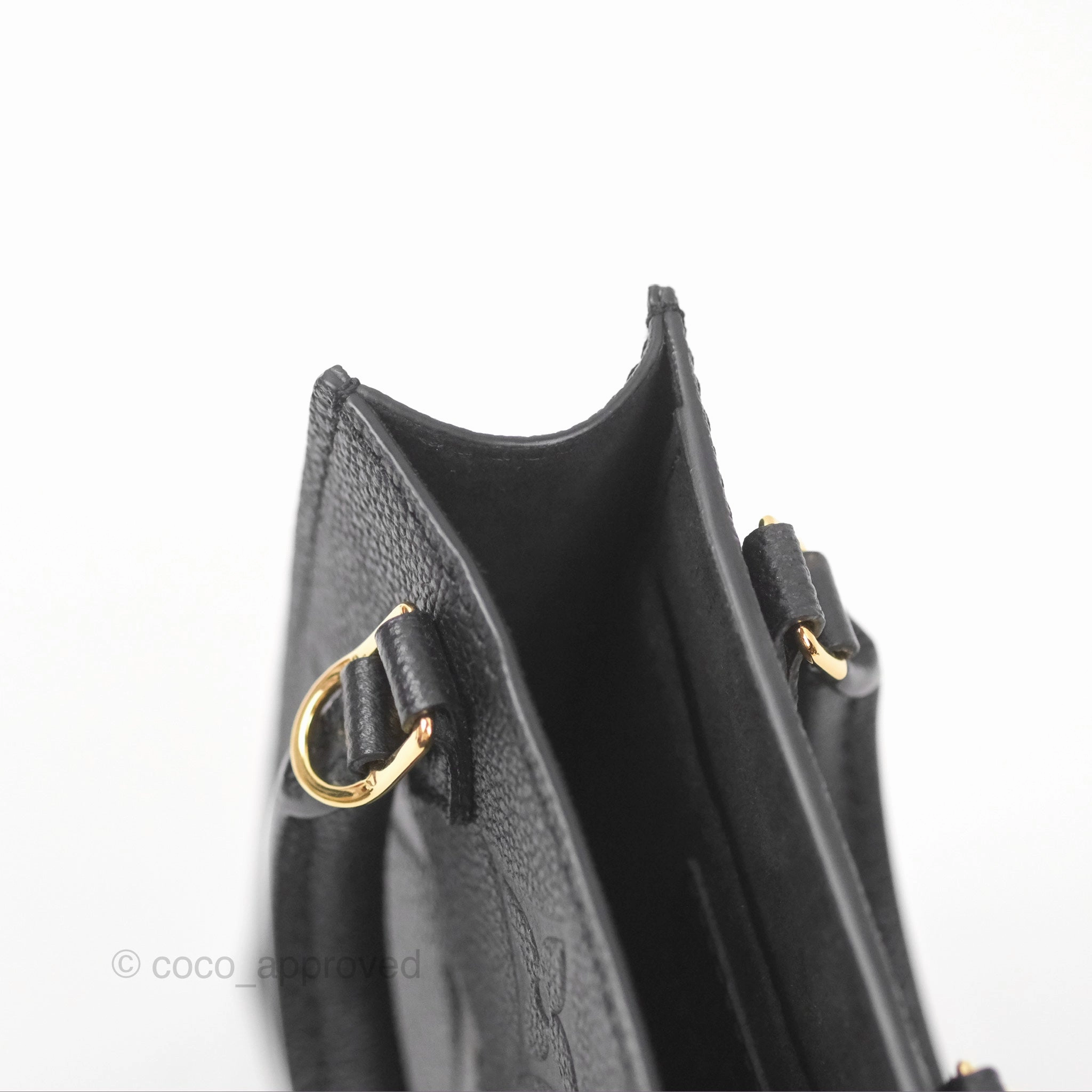 Louis Vuitton Petit Sac Plat Bag Empreinte Giant Monogram Black