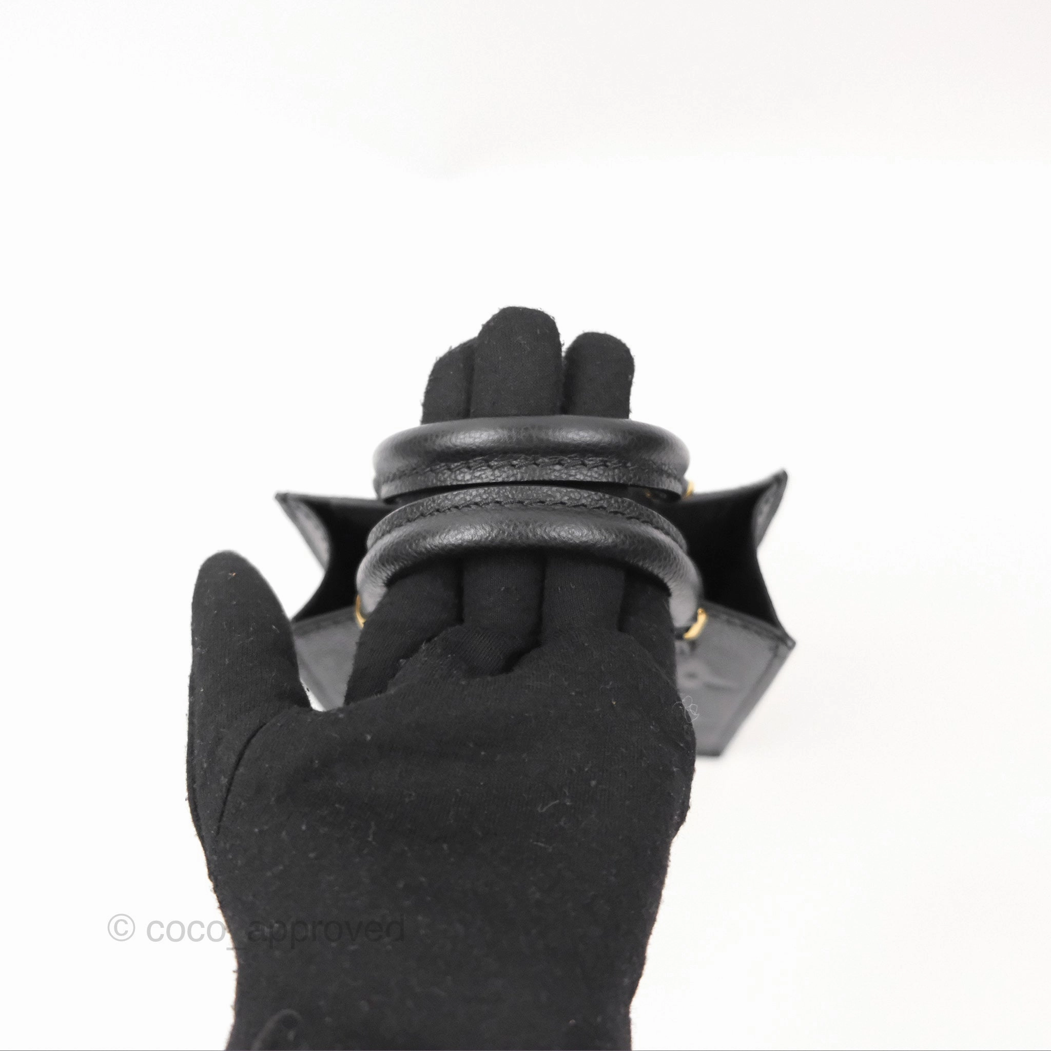 Louis Vuitton Petit Sac Plat Bag Empreinte Giant Monogram Black