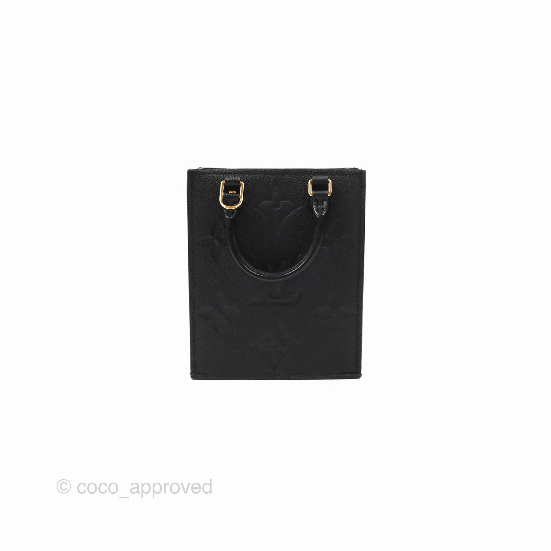 Louis Vuitton Petit Sac Plat Bag Empreinte Giant Monogram Black
