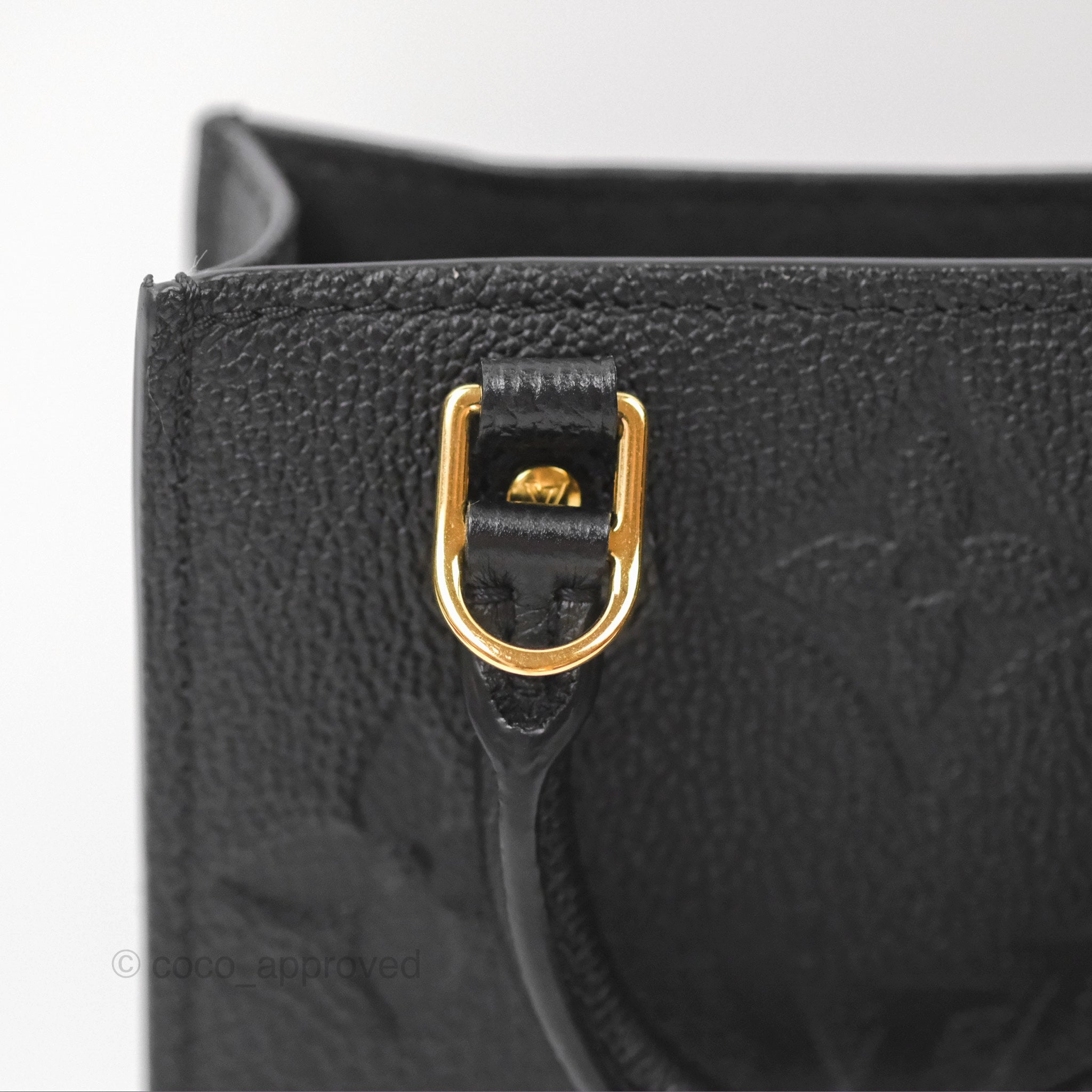 Louis Vuitton Petit Sac Plat Bag Empreinte Giant Monogram Black