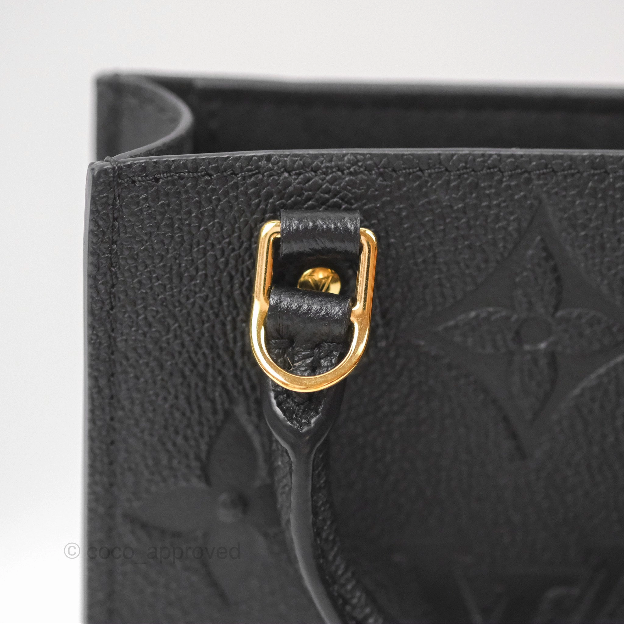 Louis Vuitton Petit Sac Plat Bag Empreinte Giant Monogram Black