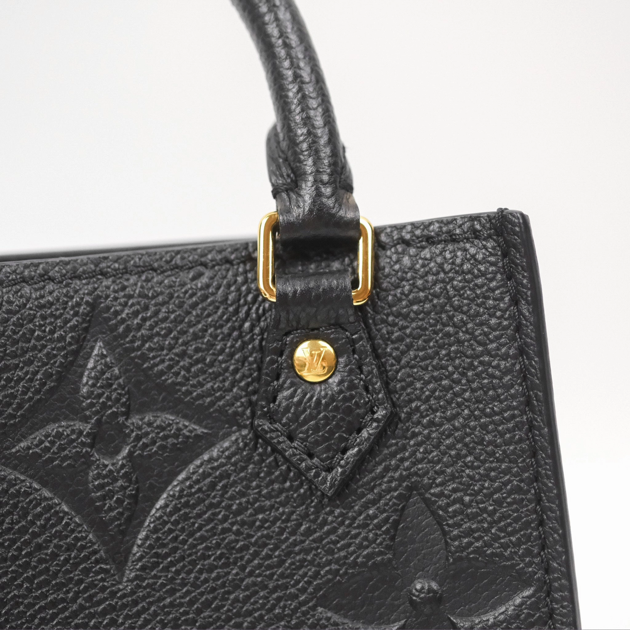 Louis Vuitton Petit Sac Plat Bag Empreinte Giant Monogram Black