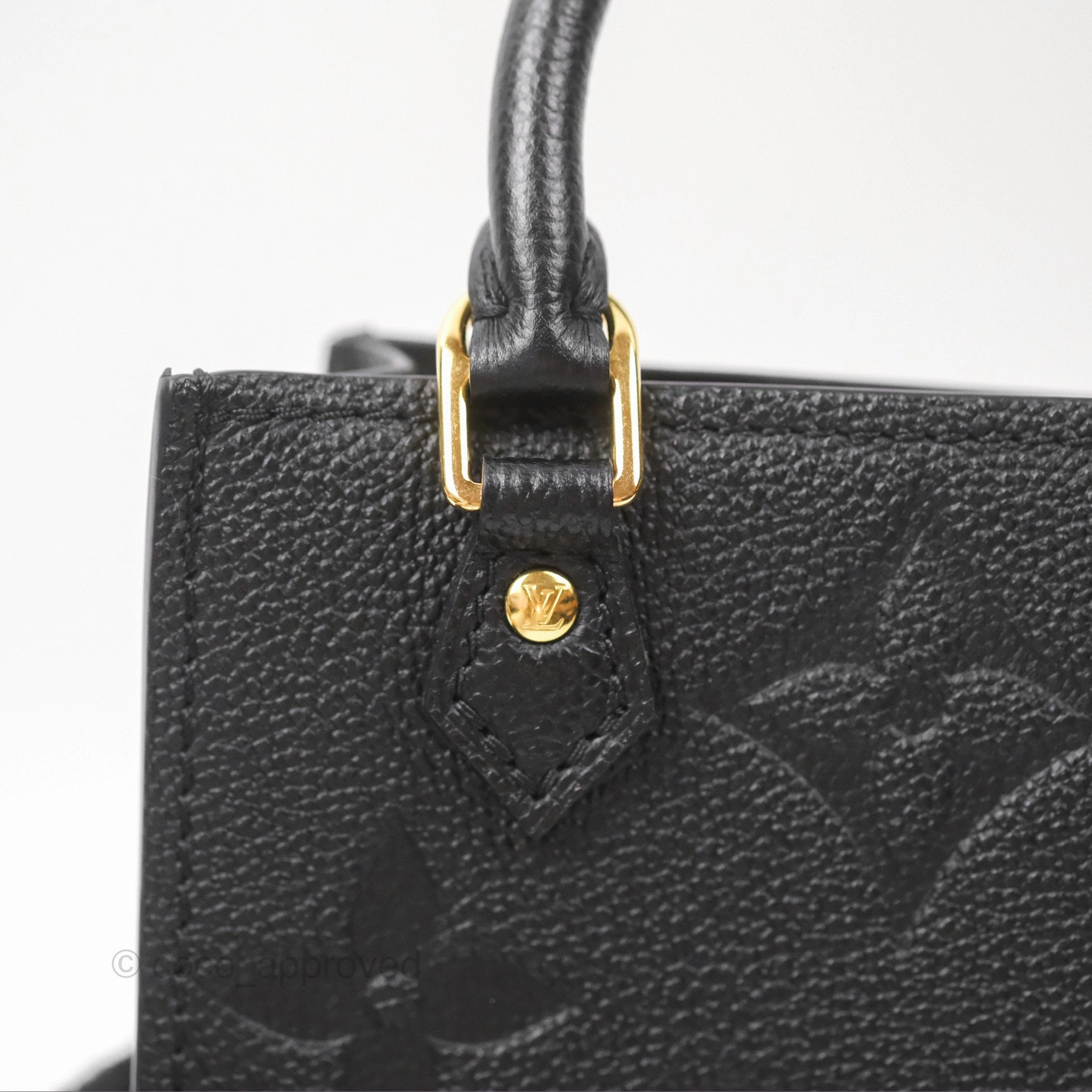 Louis Vuitton Petit Sac Plat Bag Empreinte Giant Monogram Black