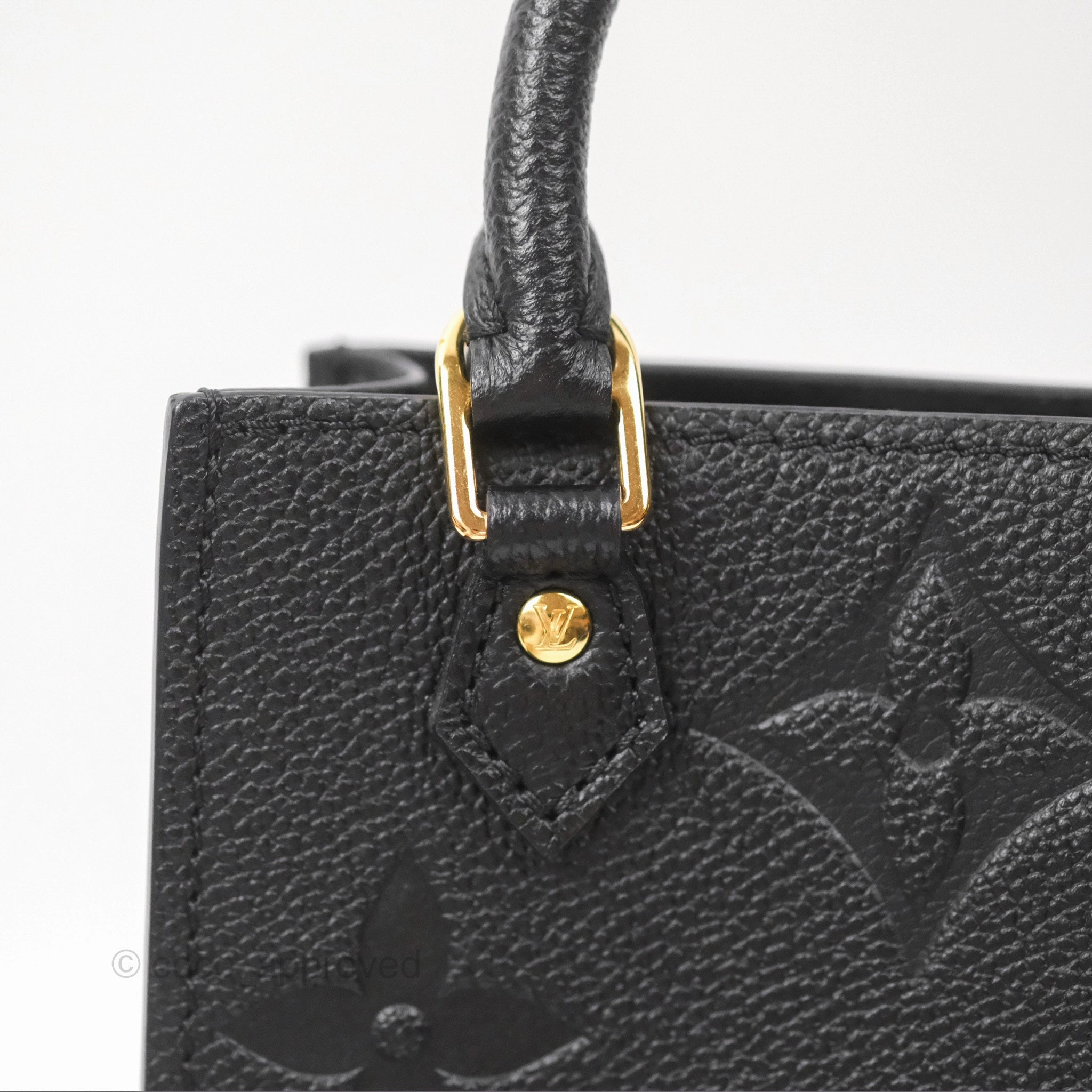Louis Vuitton Petit Sac Plat Bag Empreinte Giant Monogram Black