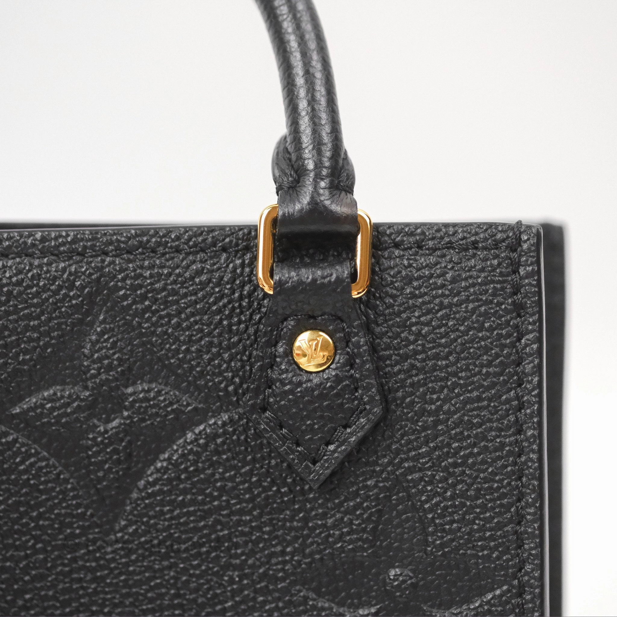 Louis Vuitton Petit Sac Plat Bag Empreinte Giant Monogram Black