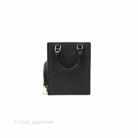 Louis Vuitton Petit Sac Plat Bag Empreinte Giant Monogram Black