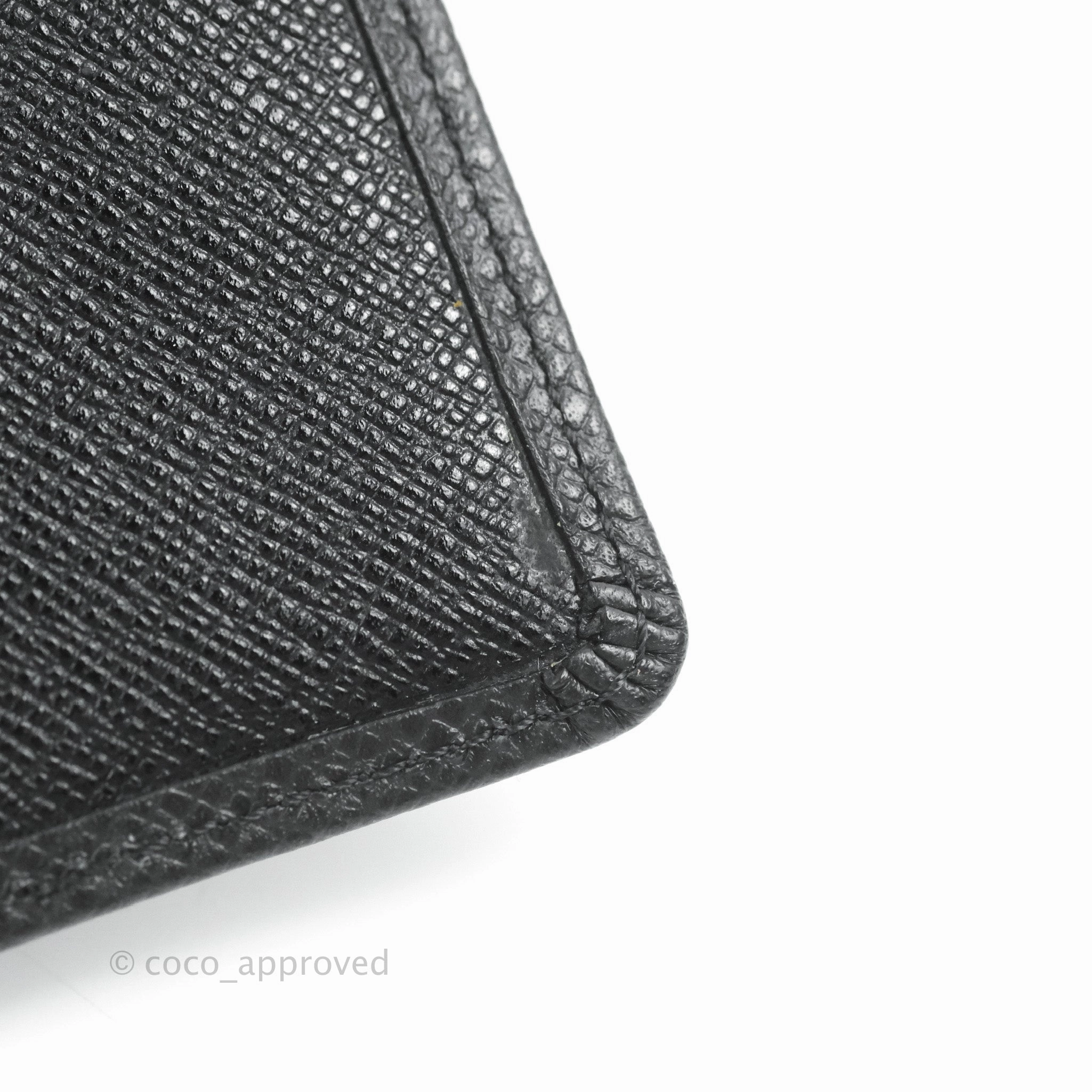 Louis Vuitton Porte Valeurs Long Wallet Black Taiga