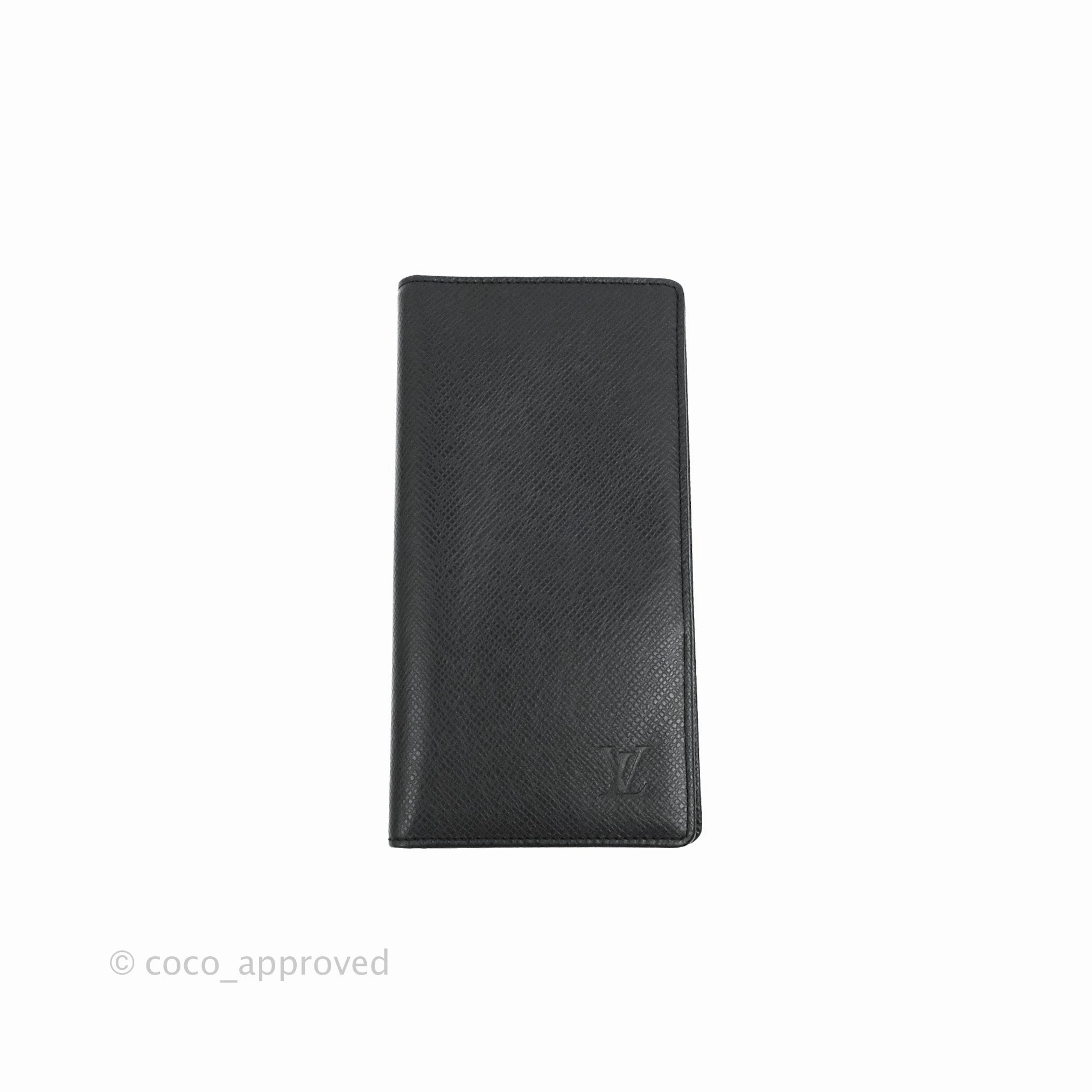 Louis Vuitton Porte Valeurs Long Wallet Black Taiga