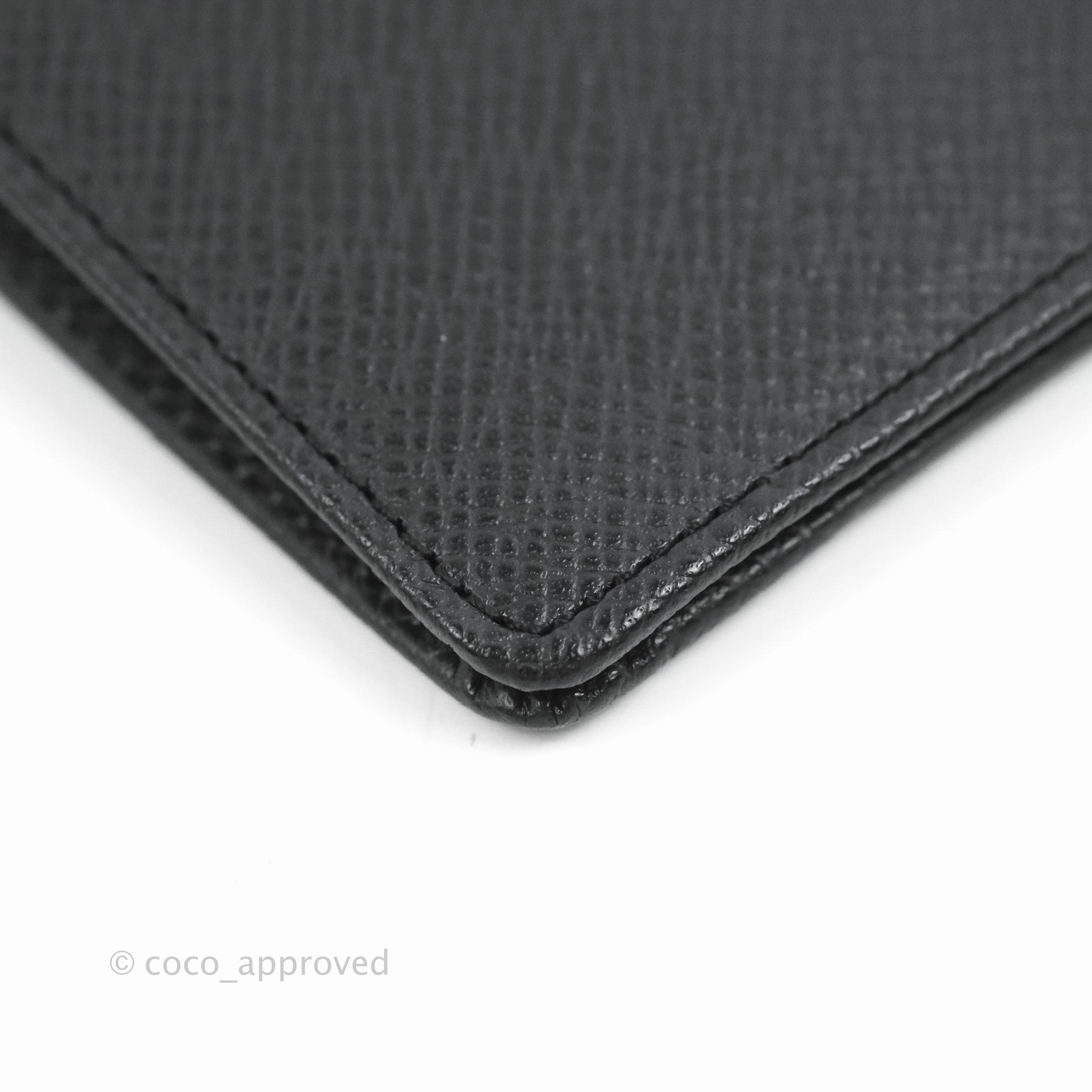Louis Vuitton Porte Valeurs Long Wallet Black Taiga