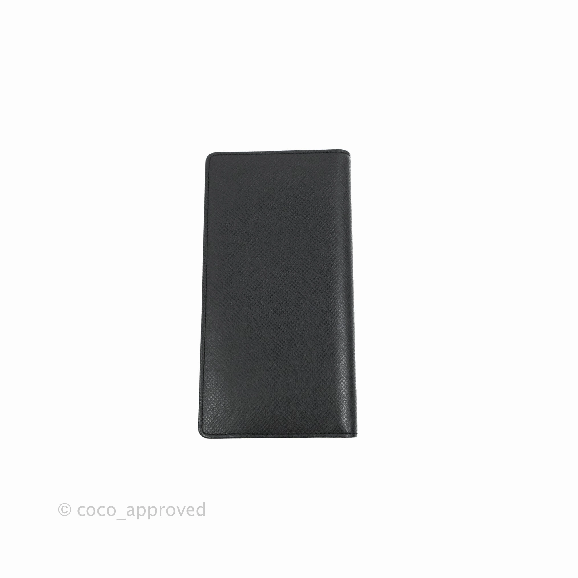 Louis Vuitton Porte Valeurs Long Wallet Black Taiga