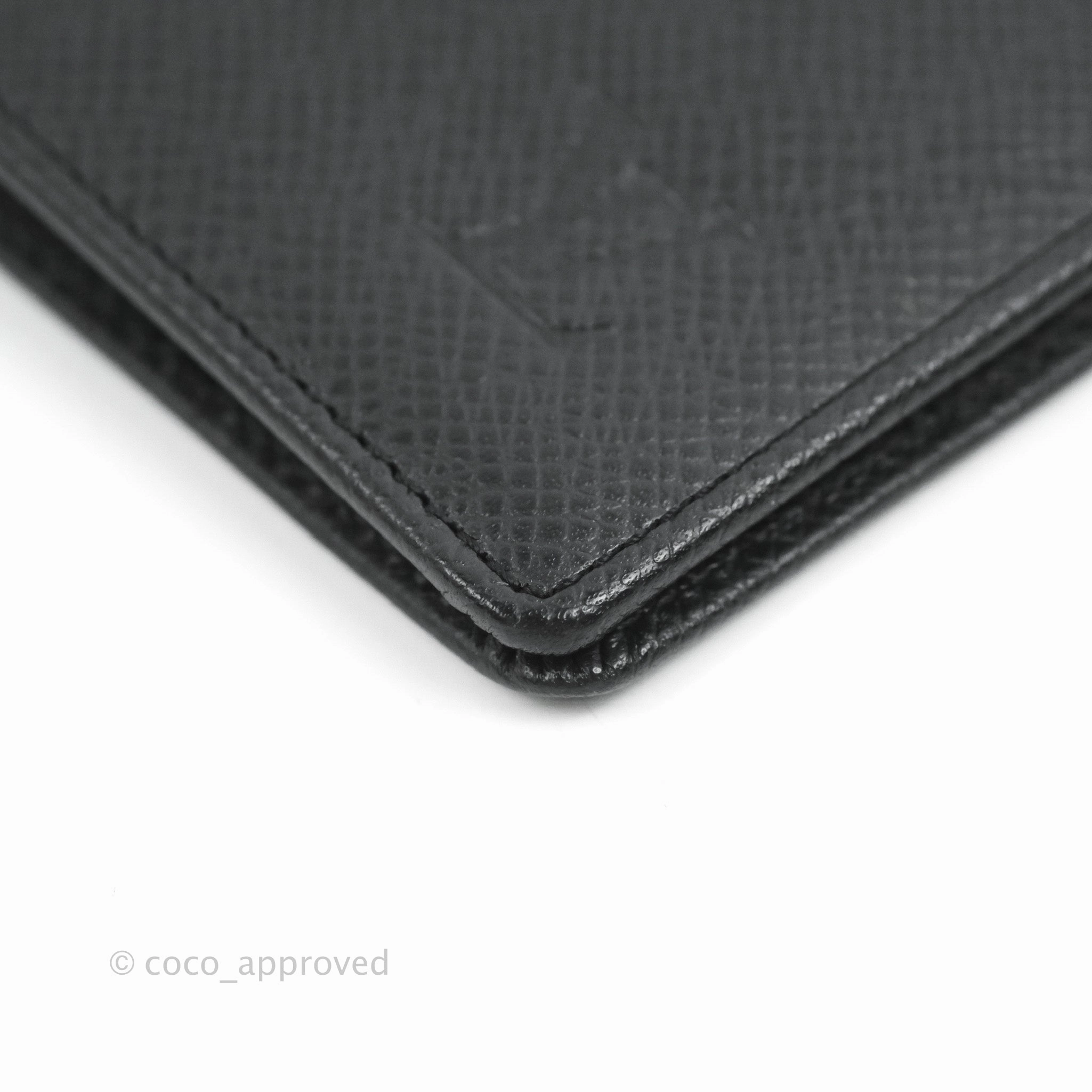 Louis Vuitton Porte Valeurs Long Wallet Black Taiga