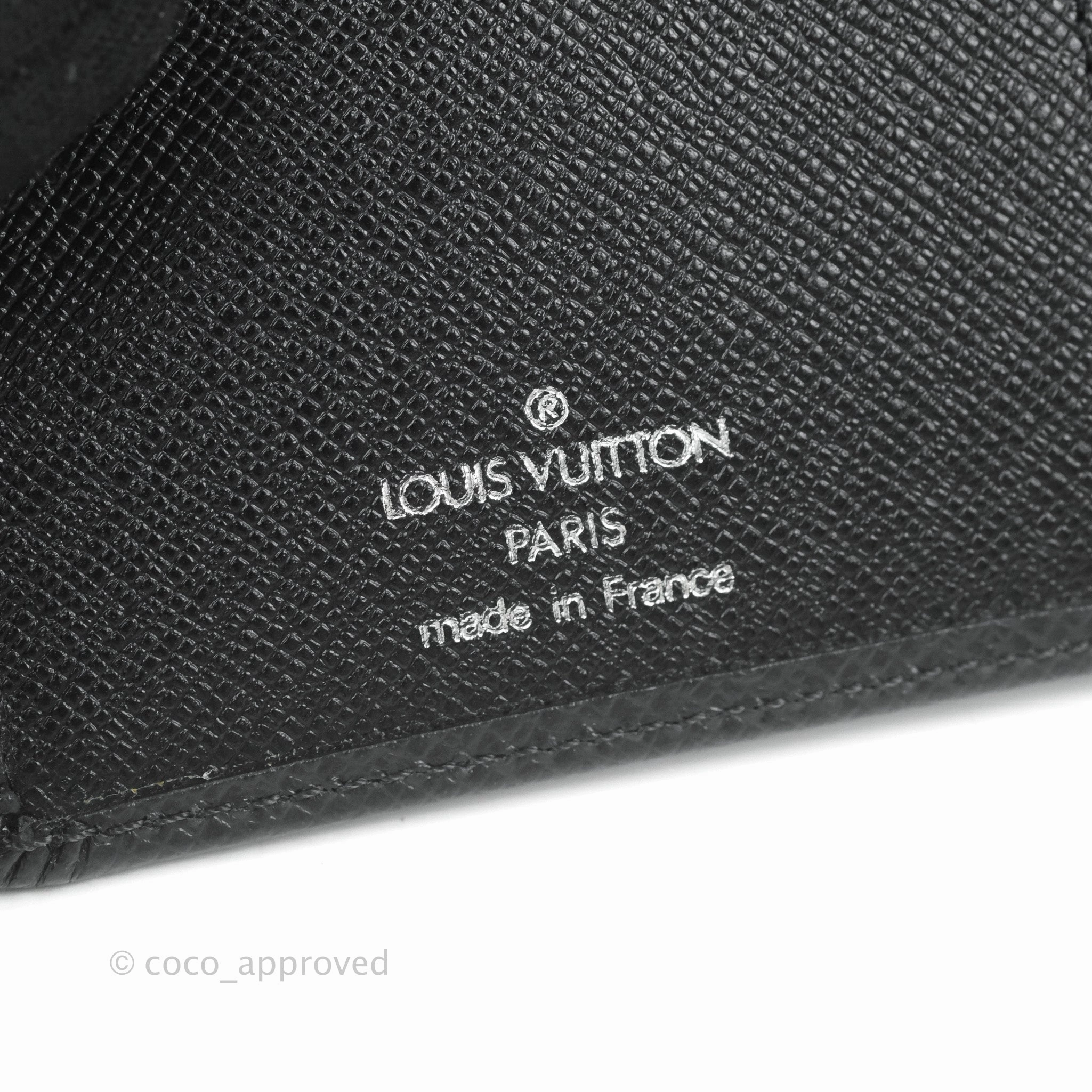 Louis Vuitton Porte Valeurs Long Wallet Black Taiga