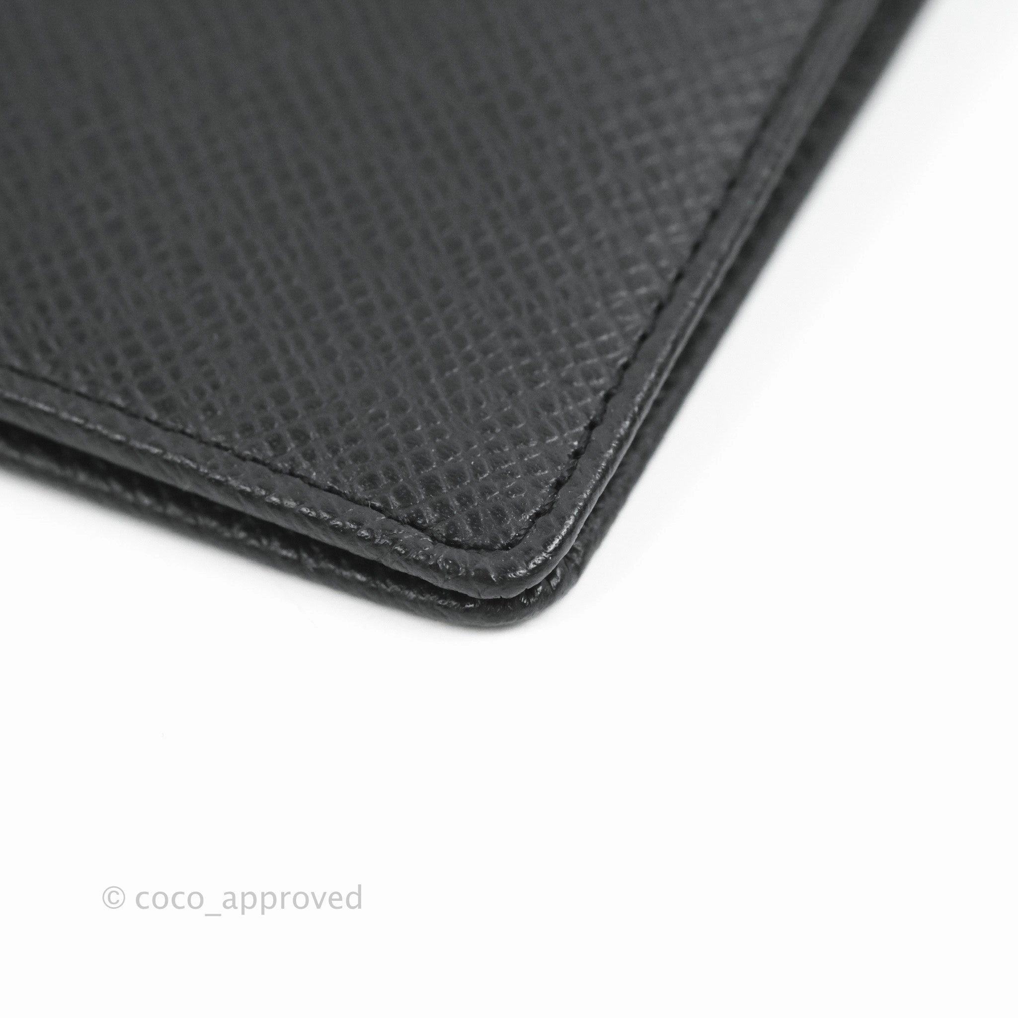 Louis Vuitton Porte Valeurs Long Wallet Black Taiga