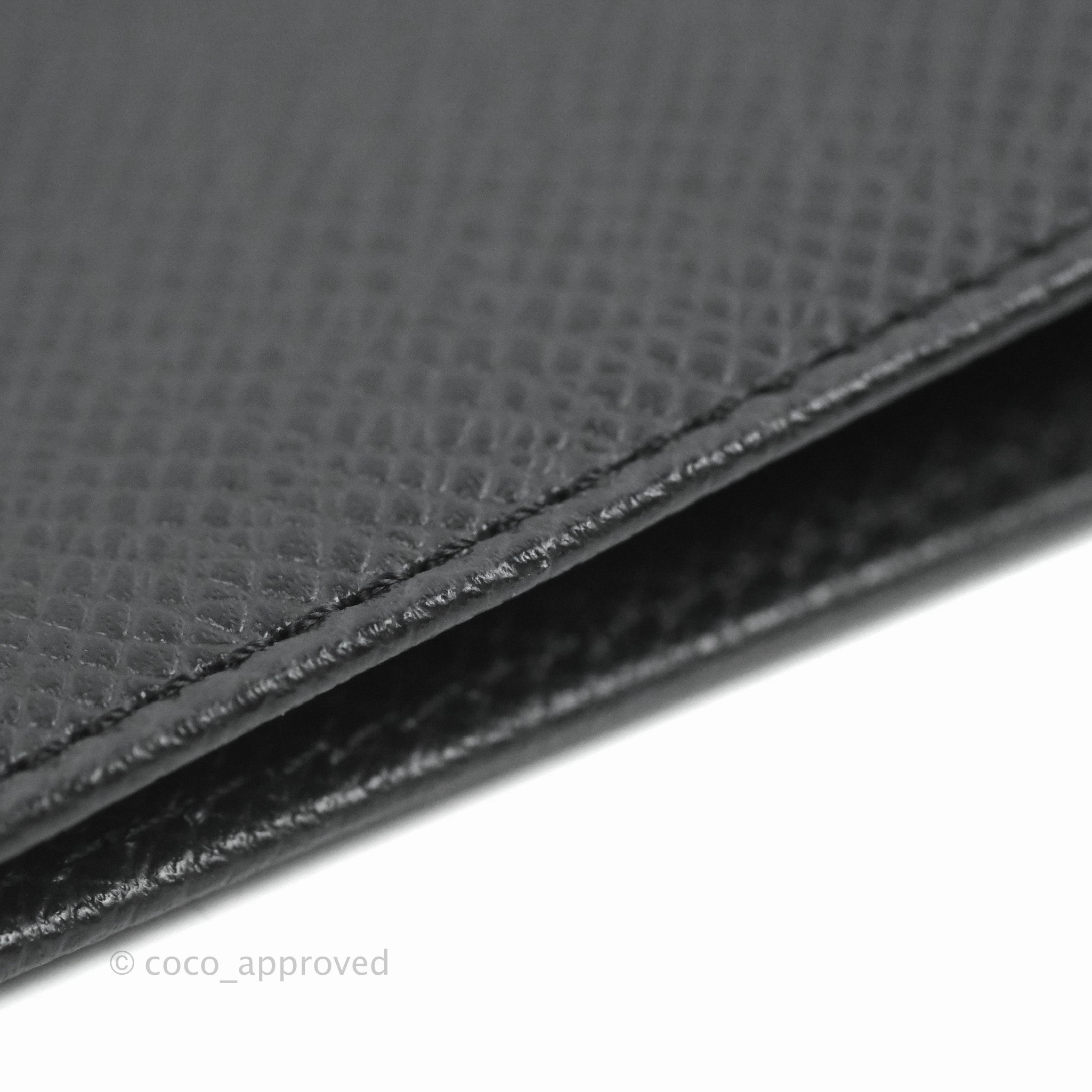 Louis Vuitton Porte Valeurs Long Wallet Black Taiga