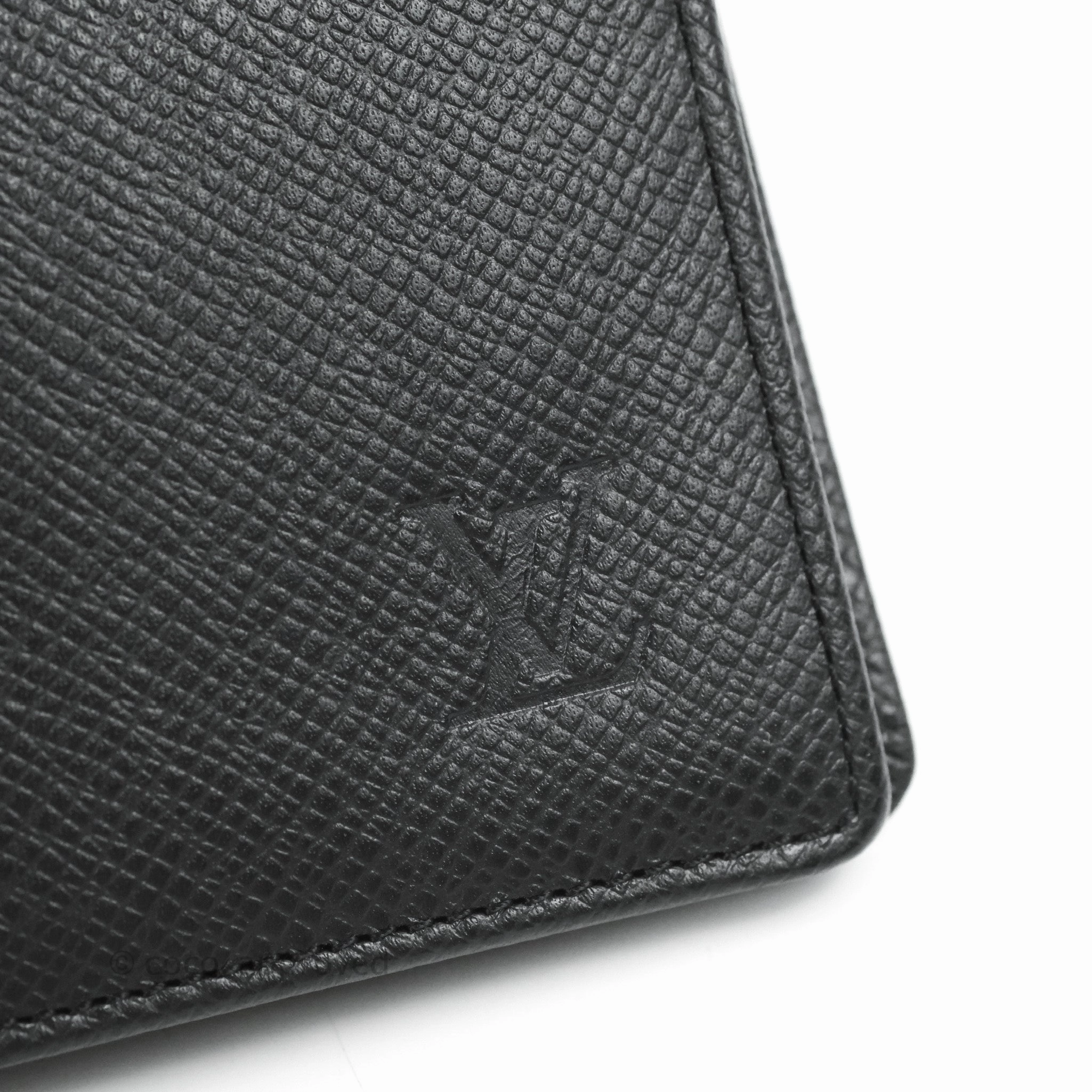 Louis Vuitton Porte Valeurs Long Wallet Black Taiga