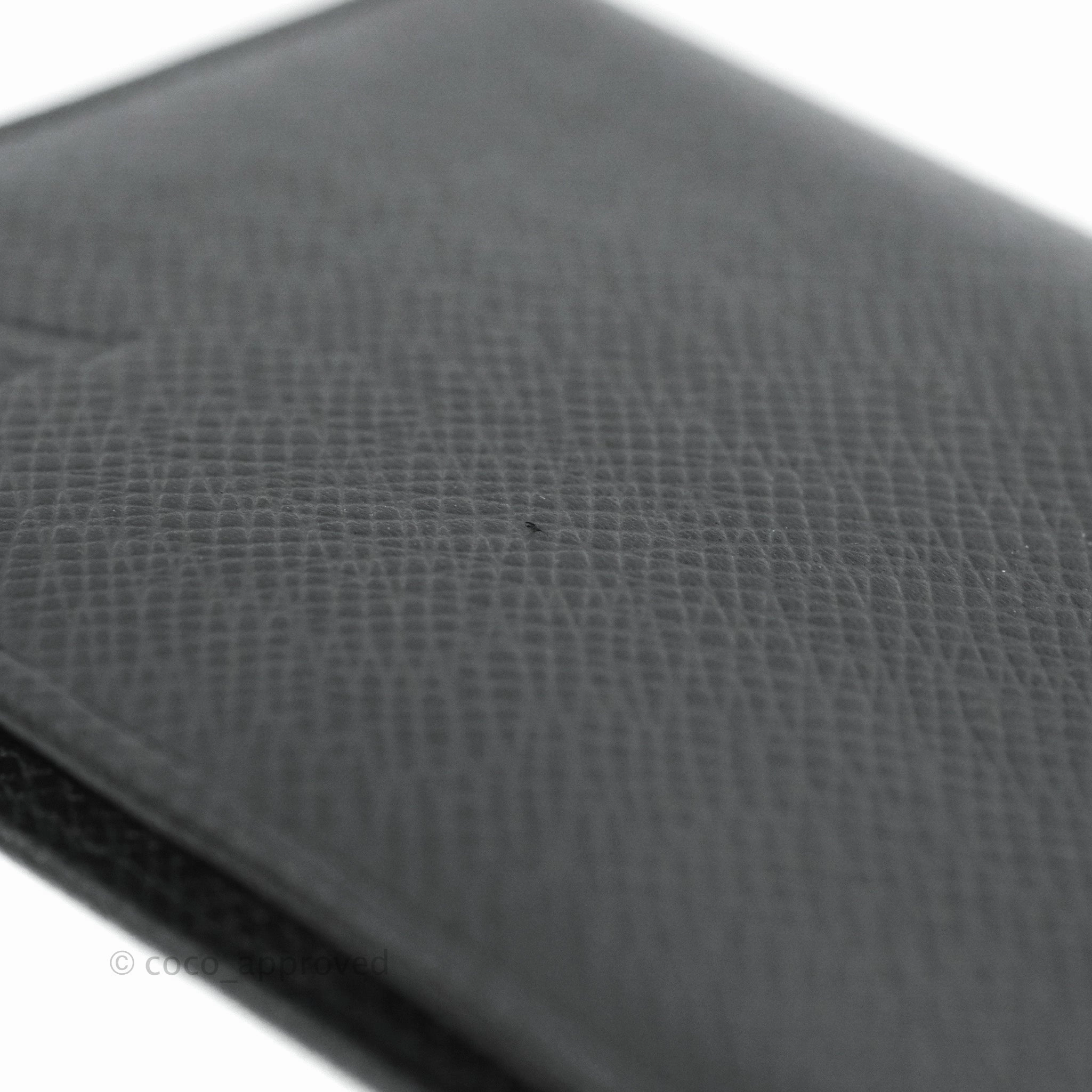 Louis Vuitton Porte Valeurs Long Wallet Black Taiga