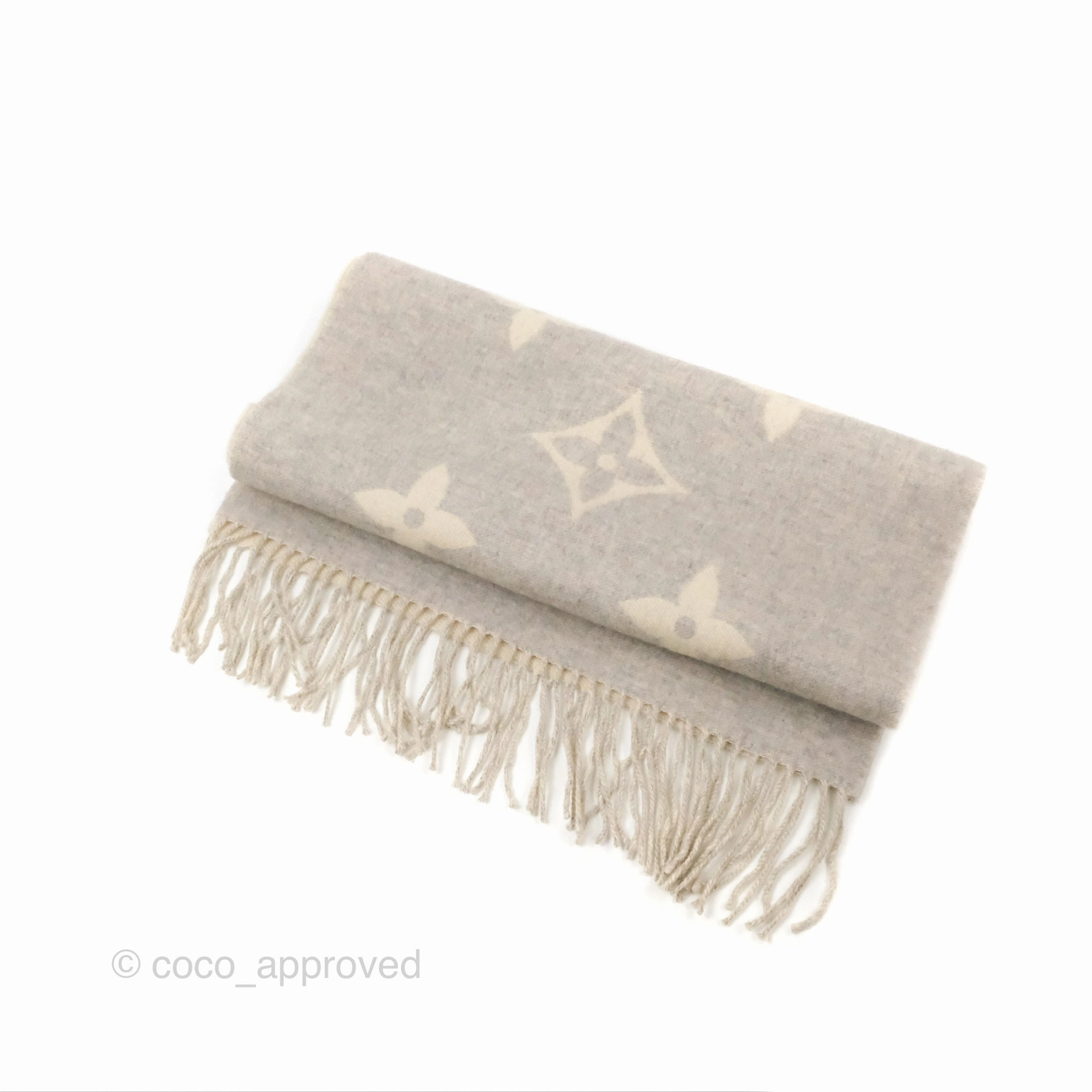 Louis Vuitton Reykjavik Scarf Grey Cashmere