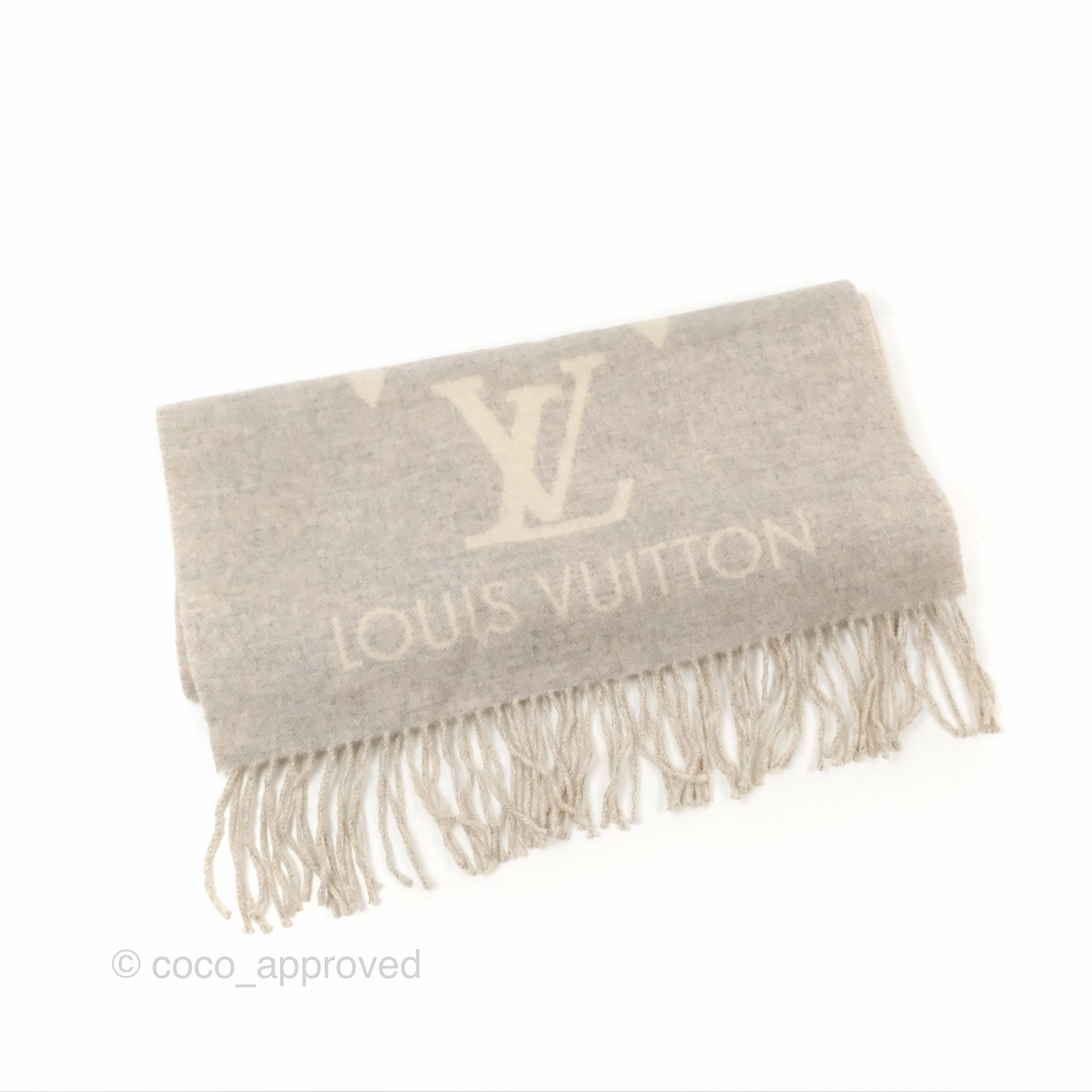Louis Vuitton Reykjavik Scarf Grey Cashmere