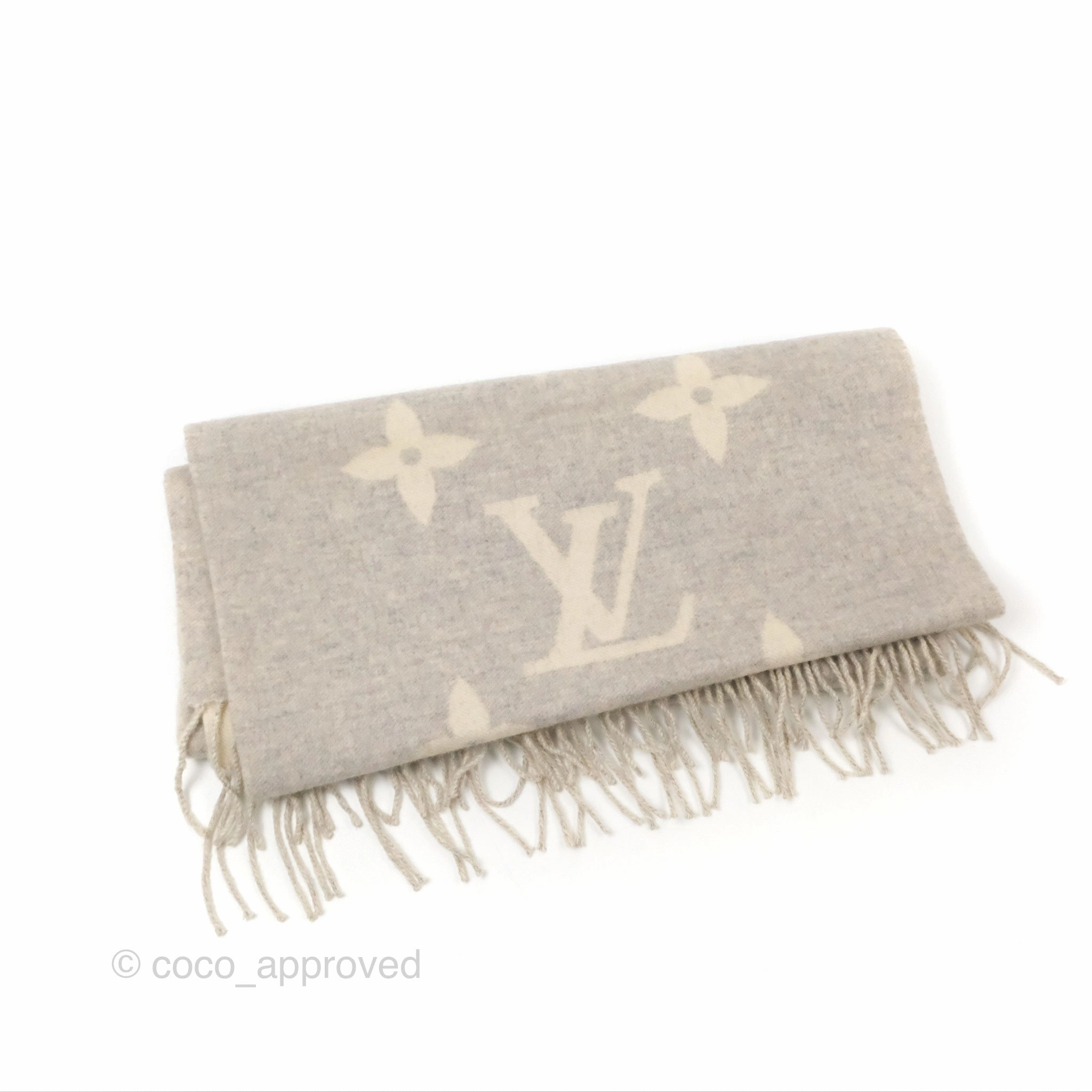 Louis Vuitton Reykjavik Scarf Grey Cashmere