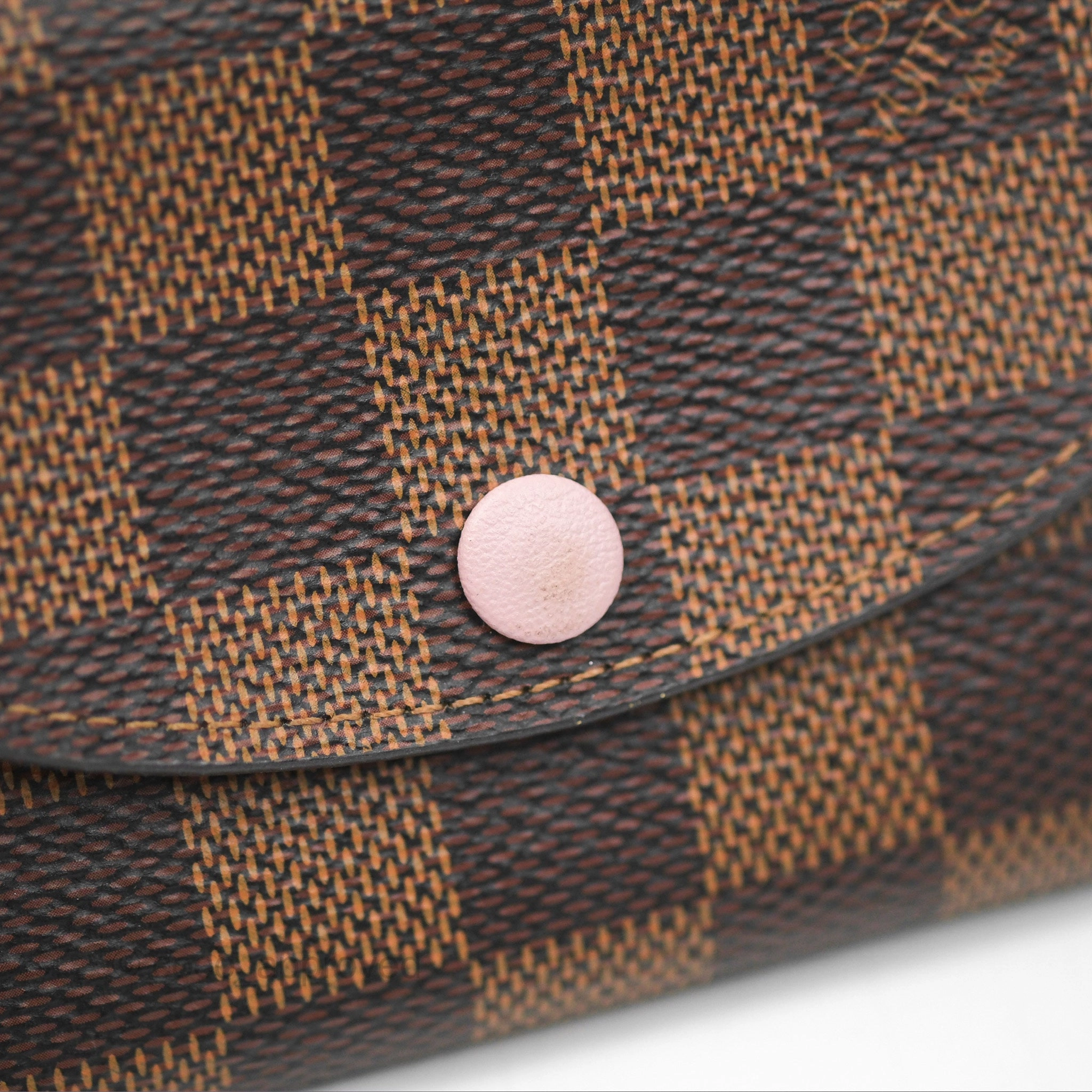 Louis Vuitton Rosalie Coin Purse Damier Ebene Rose Ballerina