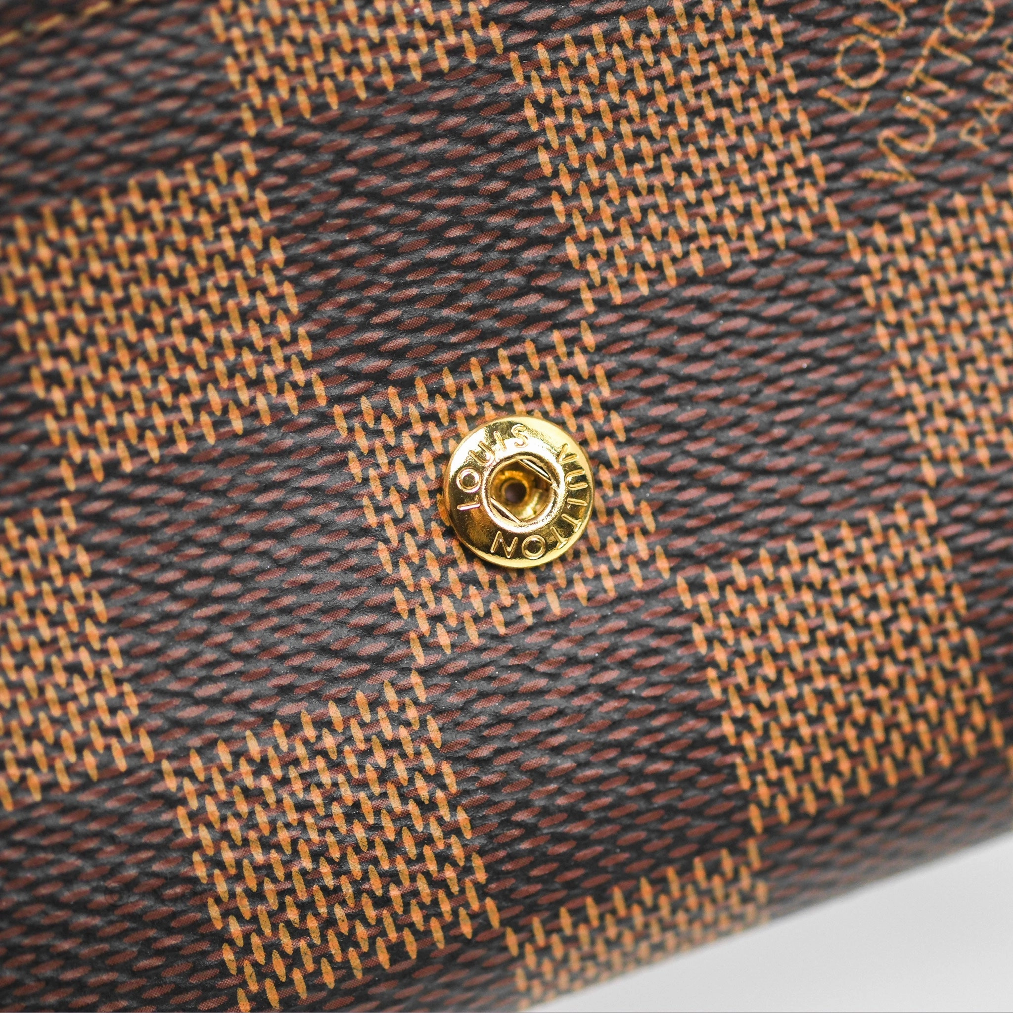 Louis Vuitton Rosalie Coin Purse Damier Ebene Rose Ballerina