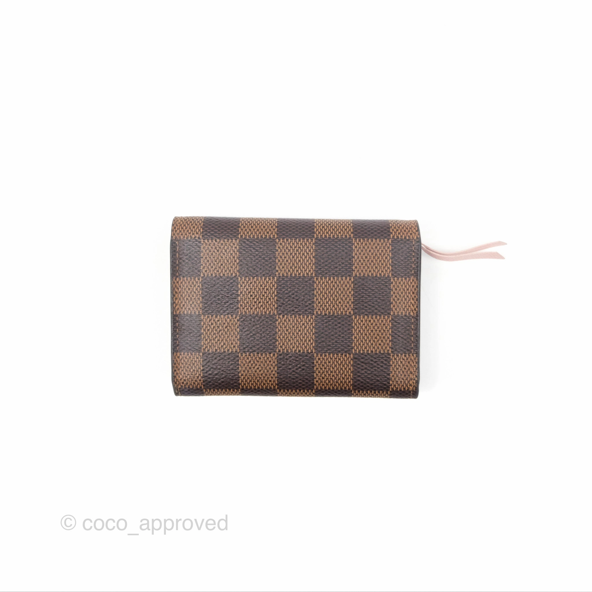 Louis Vuitton Rosalie Coin Purse Damier Ebene Rose Ballerina