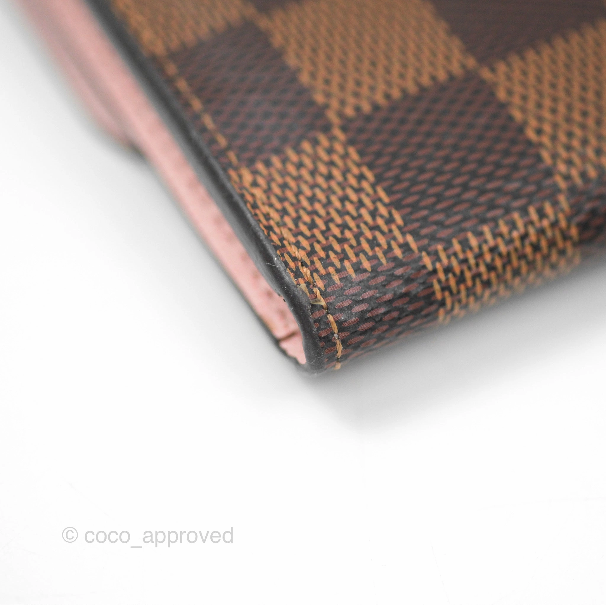 Louis Vuitton Rosalie Coin Purse Damier Ebene Rose Ballerina