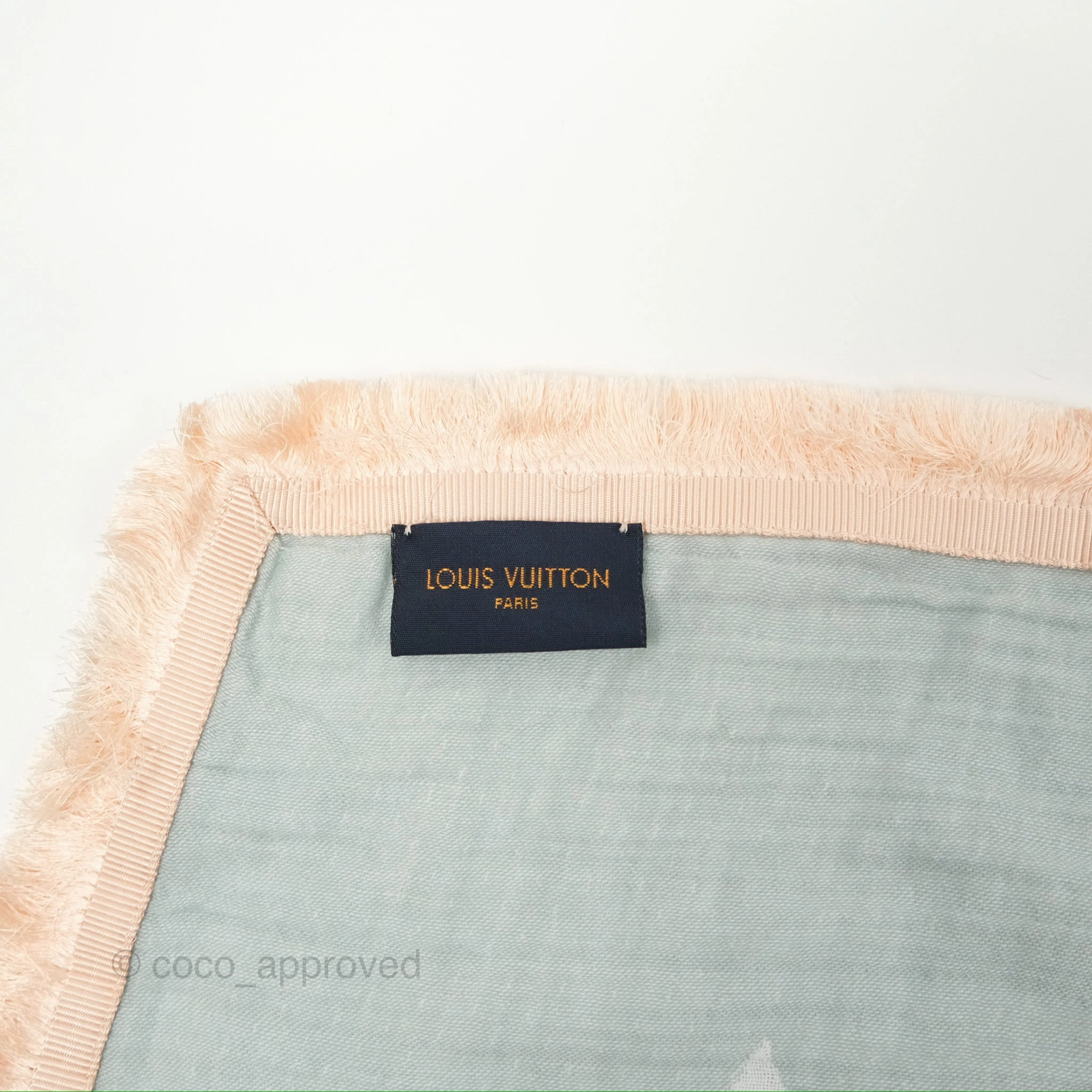 Louis Vuitton So Sweet Cotton Scarf Monogram Blue Ciel