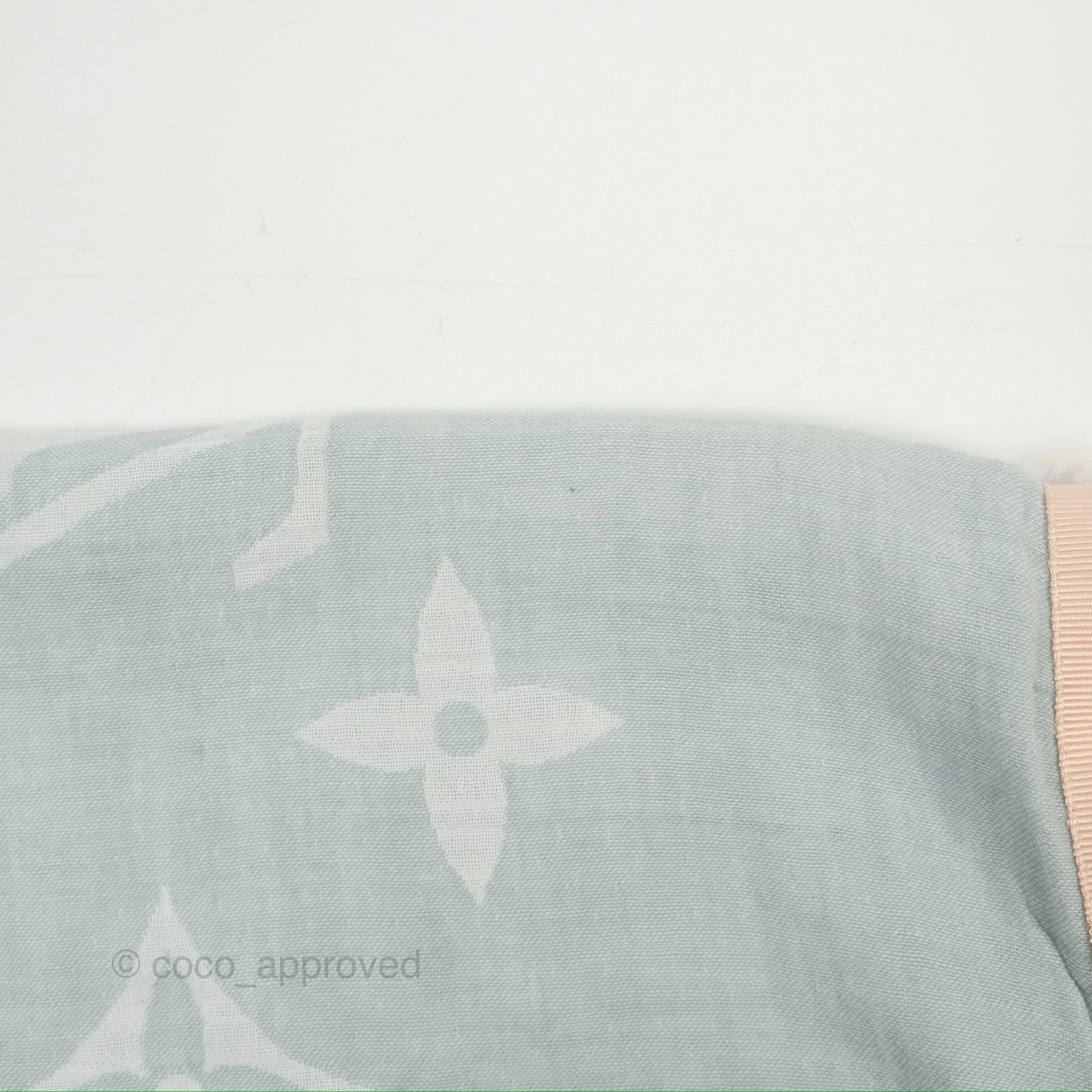 Louis Vuitton So Sweet Cotton Scarf Monogram Blue Ciel