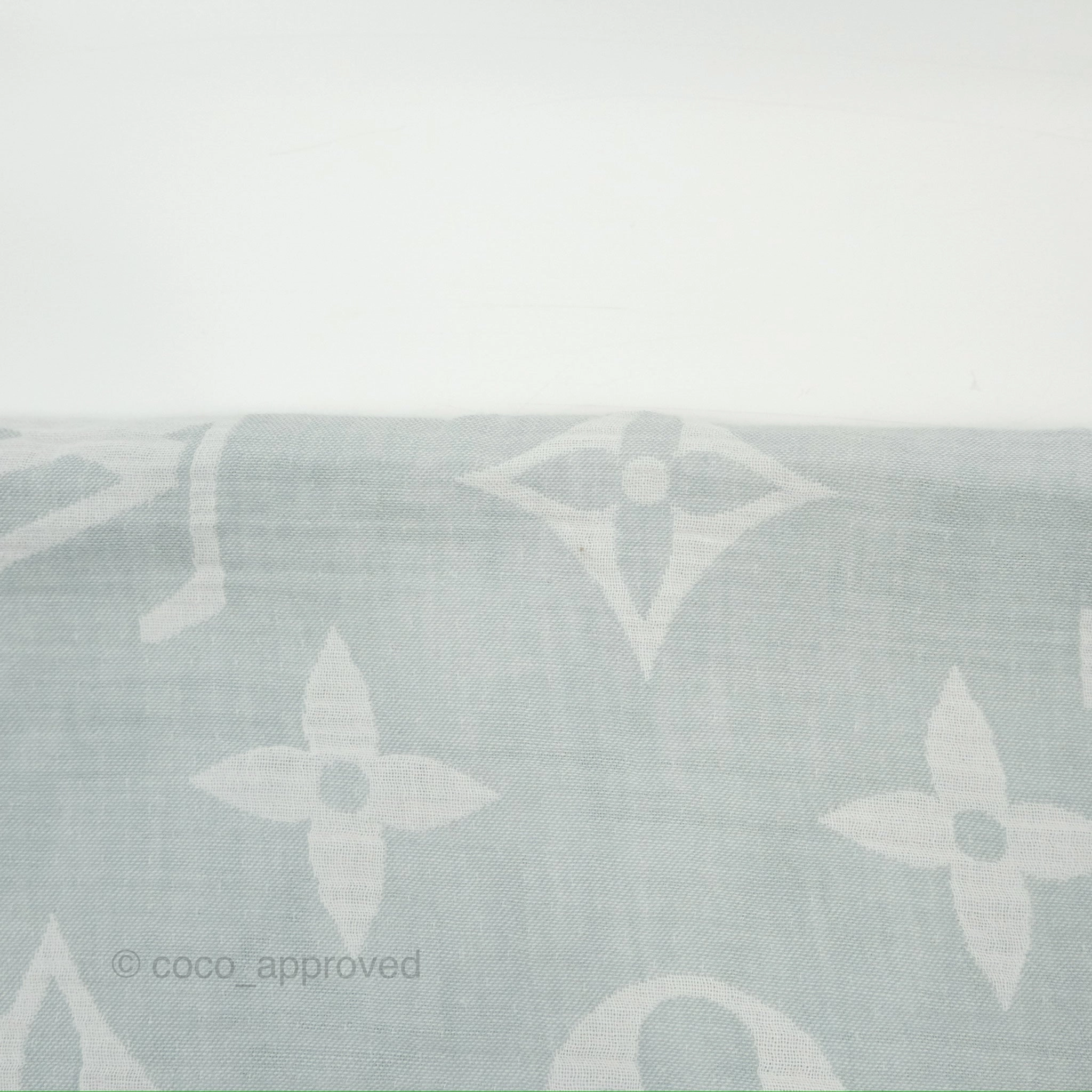 Louis Vuitton So Sweet Cotton Scarf Monogram Blue Ciel
