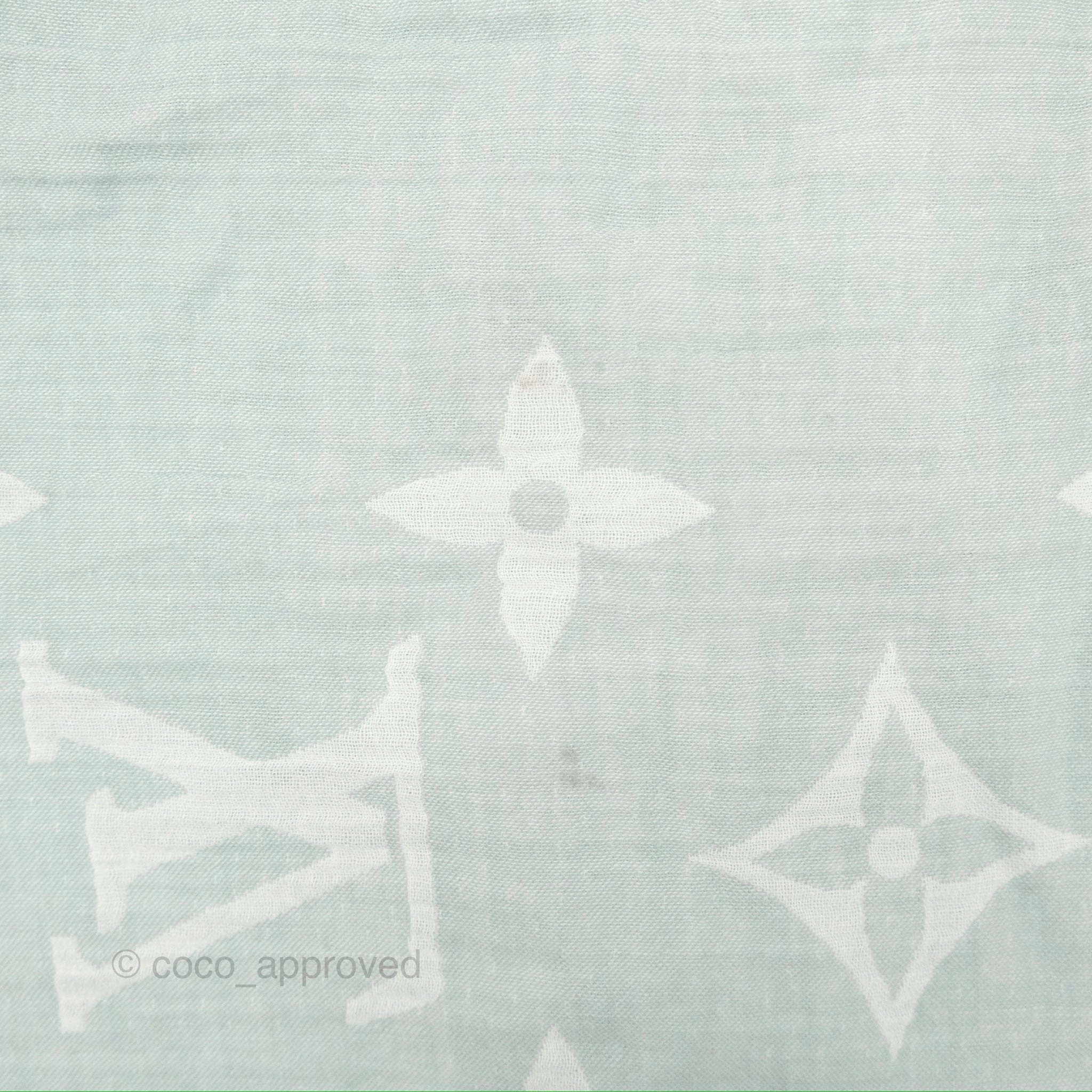 Louis Vuitton So Sweet Cotton Scarf Monogram Blue Ciel