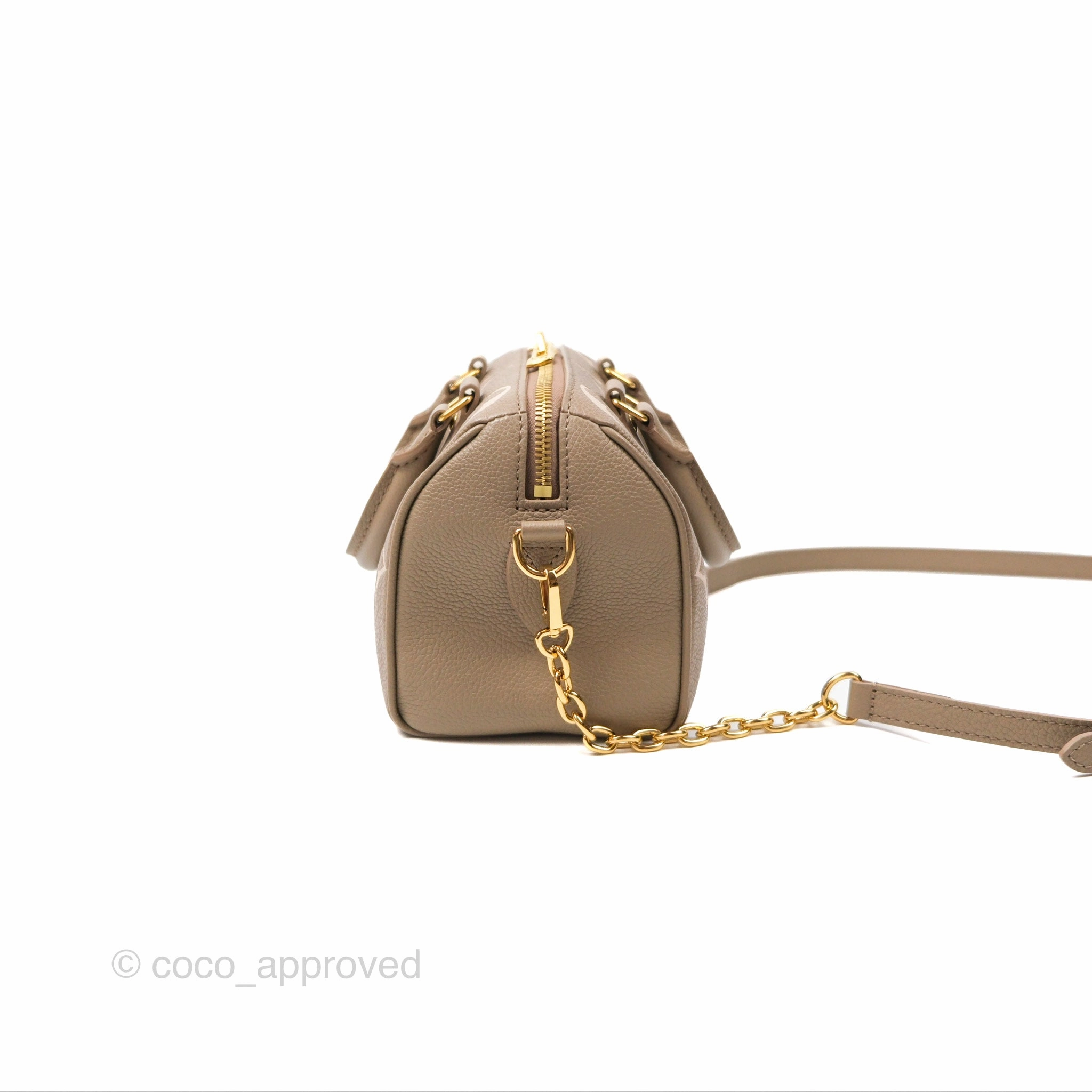 Louis Vuitton Speedy Bandoulire 20 Monogram Empreinte Tourterelle/Cream