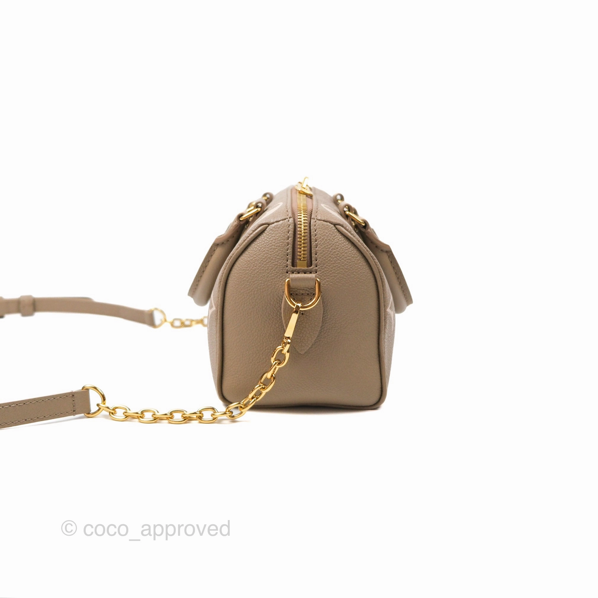 Louis Vuitton Speedy Bandoulire 20 Monogram Empreinte Tourterelle/Cream