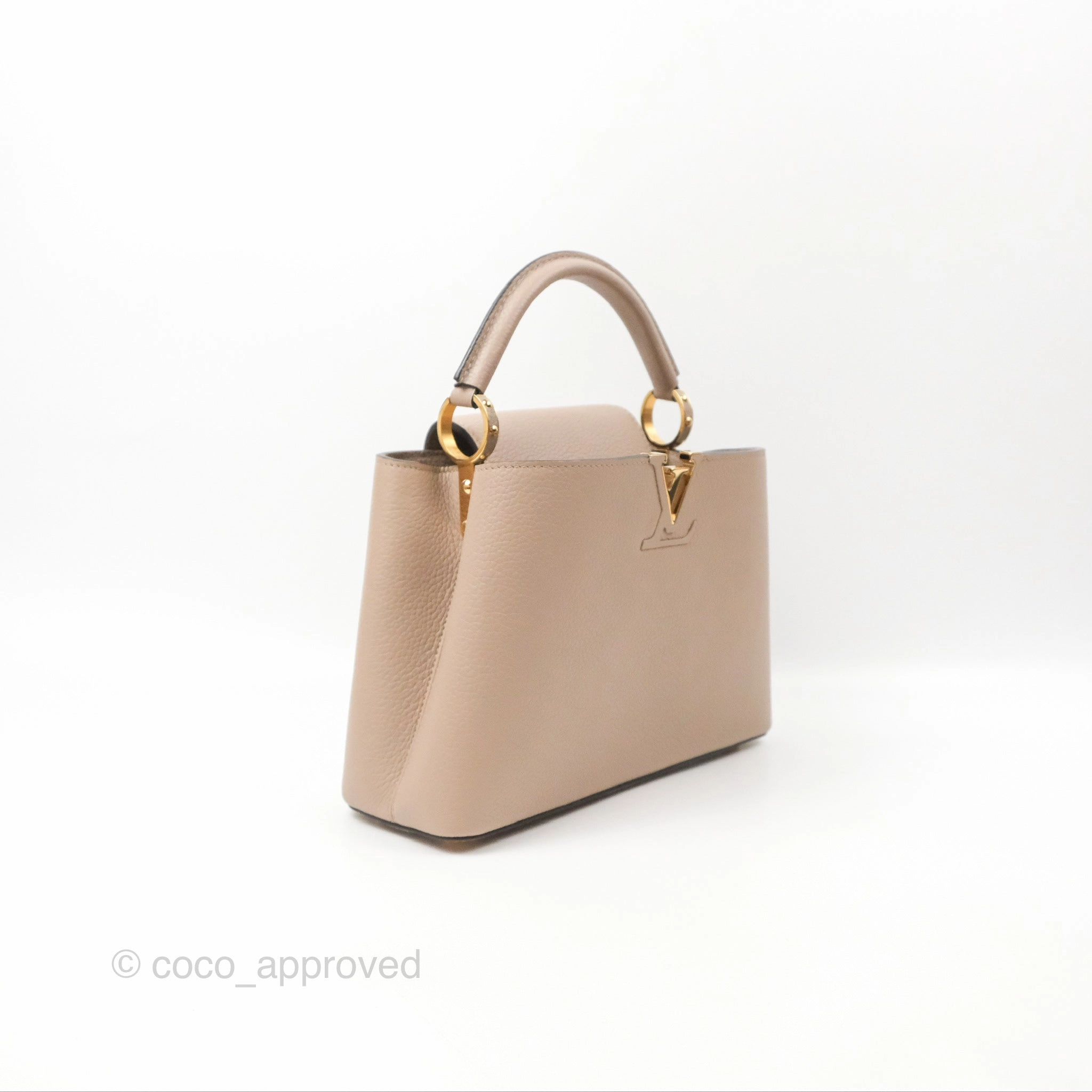 Louis Vuitton Taurillon Capucines BB Galet
