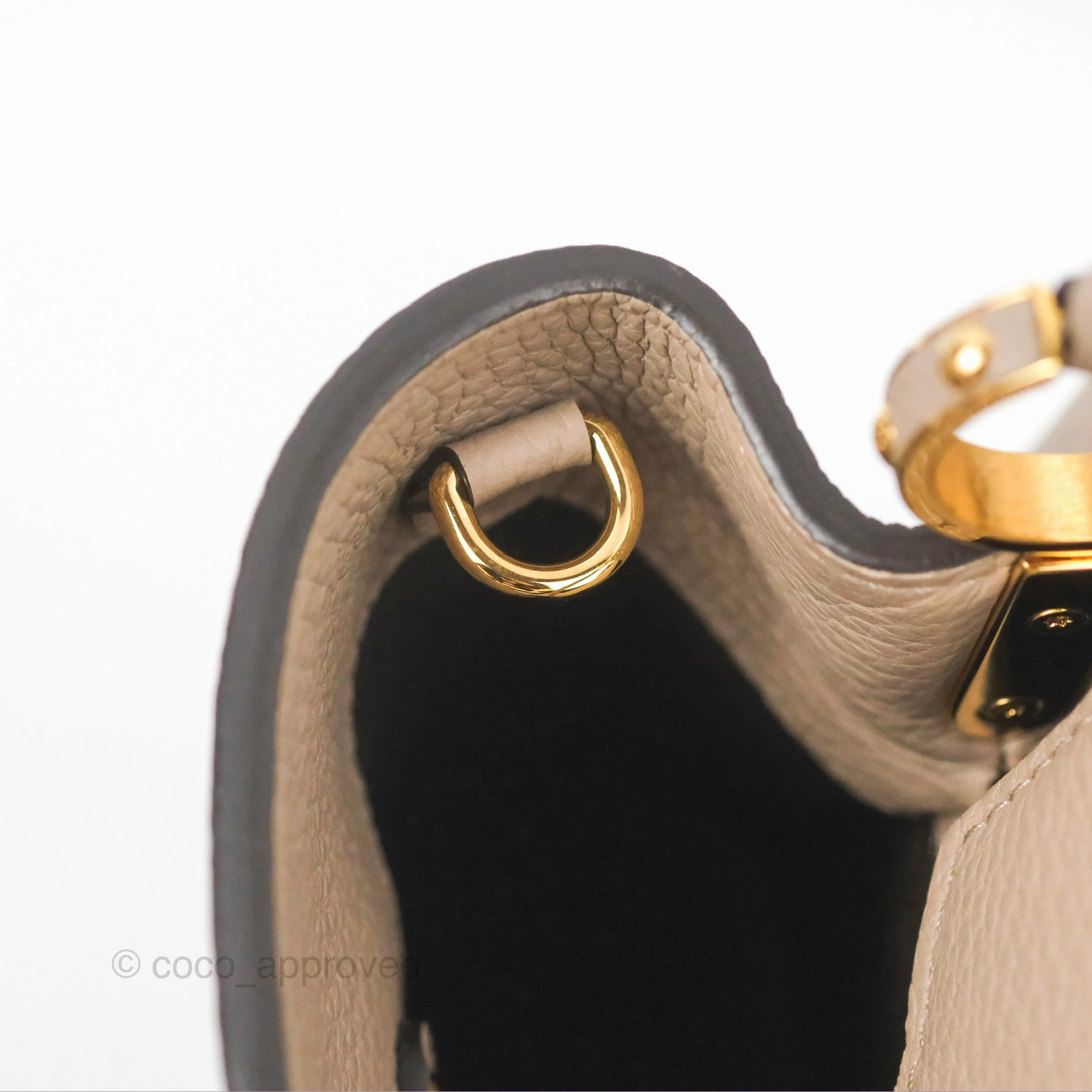 Louis Vuitton Taurillon Capucines BB Galet